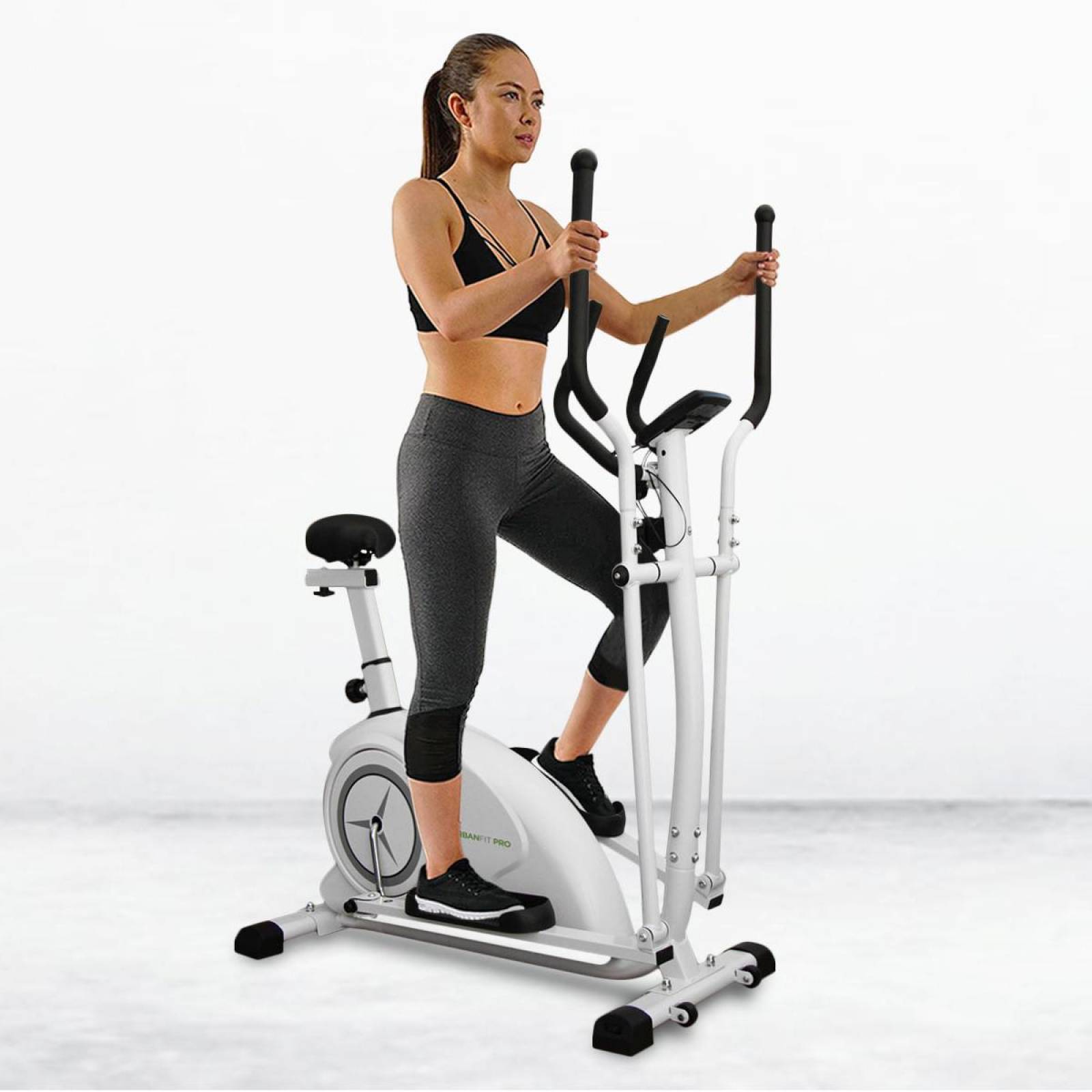 Maquina Eliptica Bicicleta Eliptica Multifuncional Cardio-Blanco