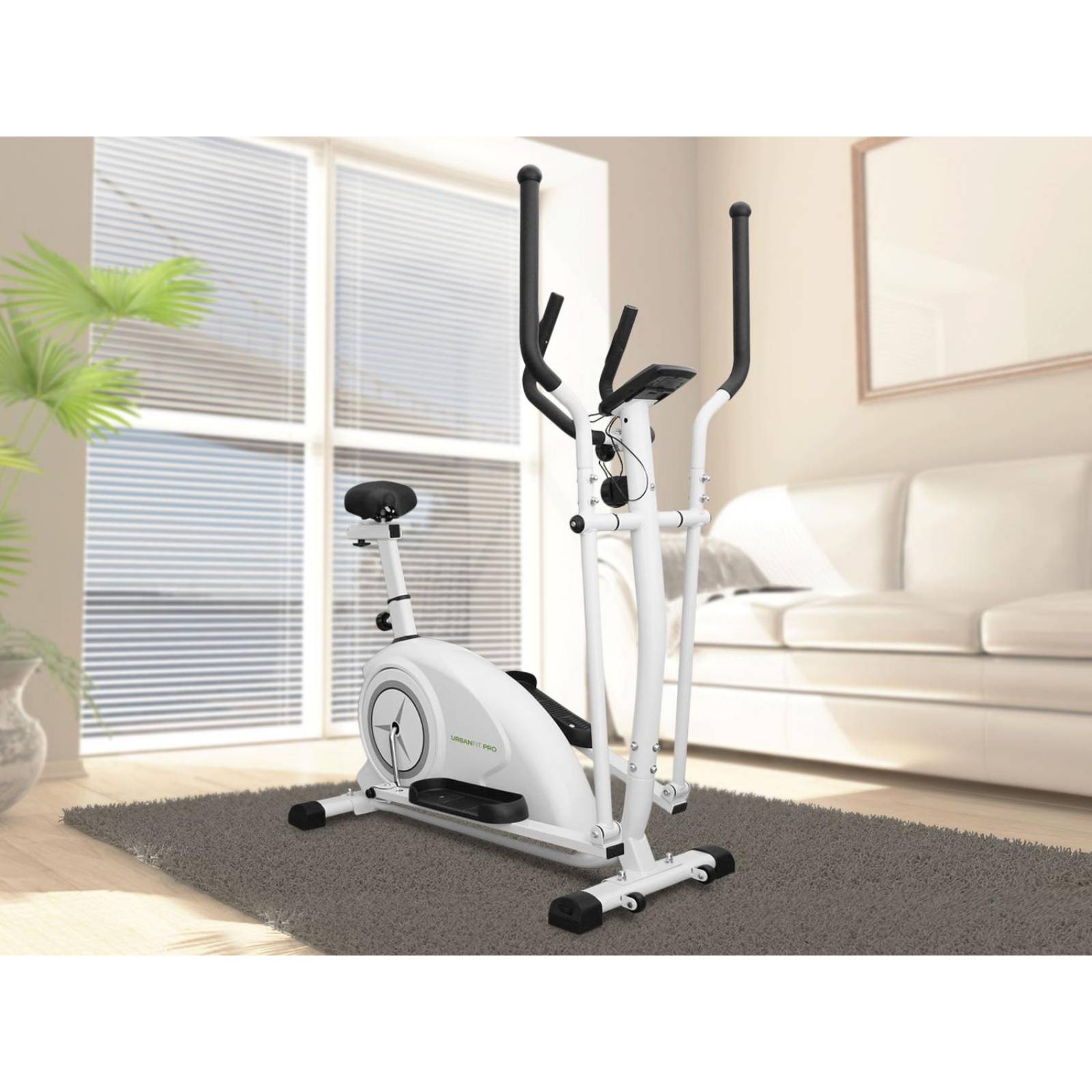 Maquina Eliptica Bicicleta Eliptica Multifuncional Cardio-Blanco