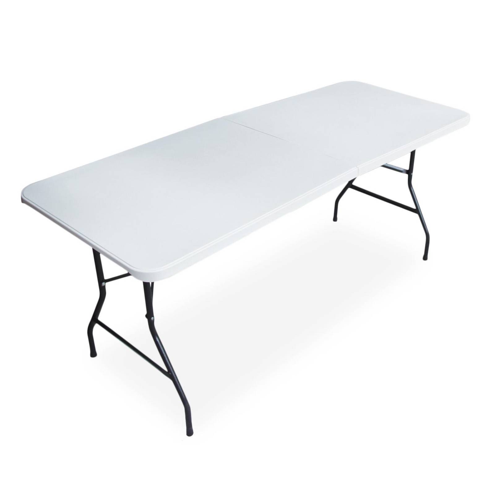 Mesa Plegable Portafolio 1.80m Plastico para Jardin Eventos Blanco