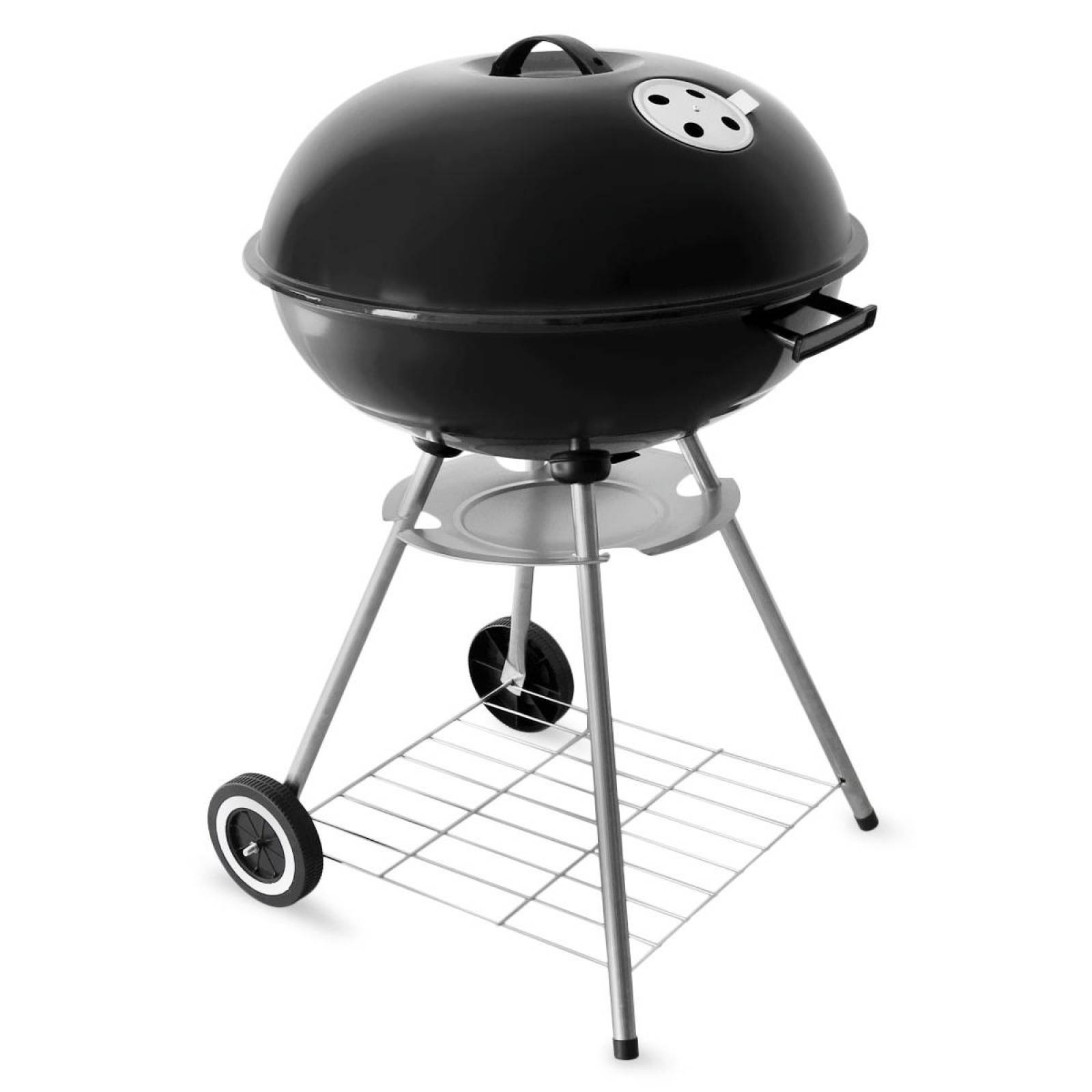 Asador de Carbón Jardimanía, Portátil de Acero, Compacto Negro