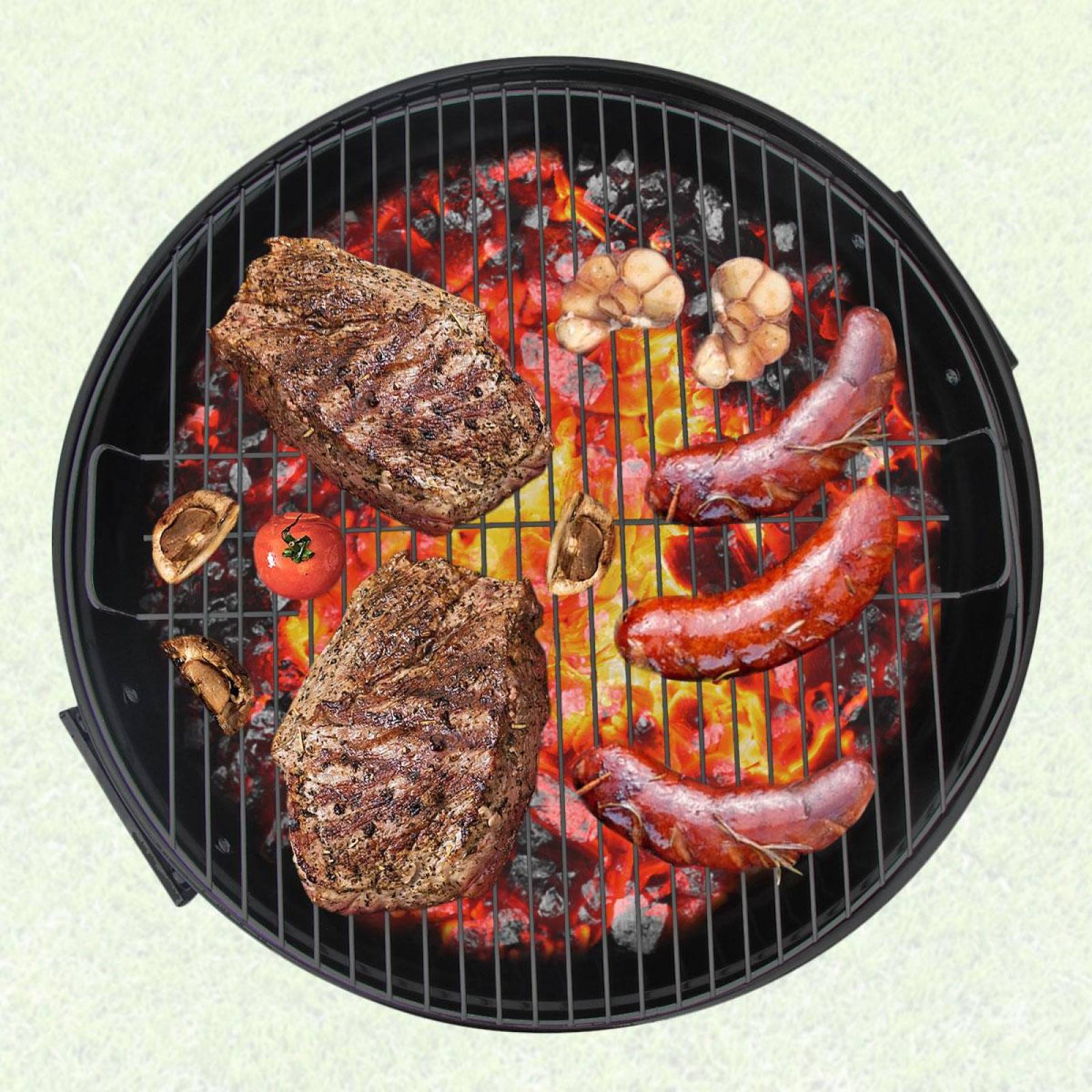 Asador de Carbón Jardimanía, Portátil de Acero, Compacto Negro