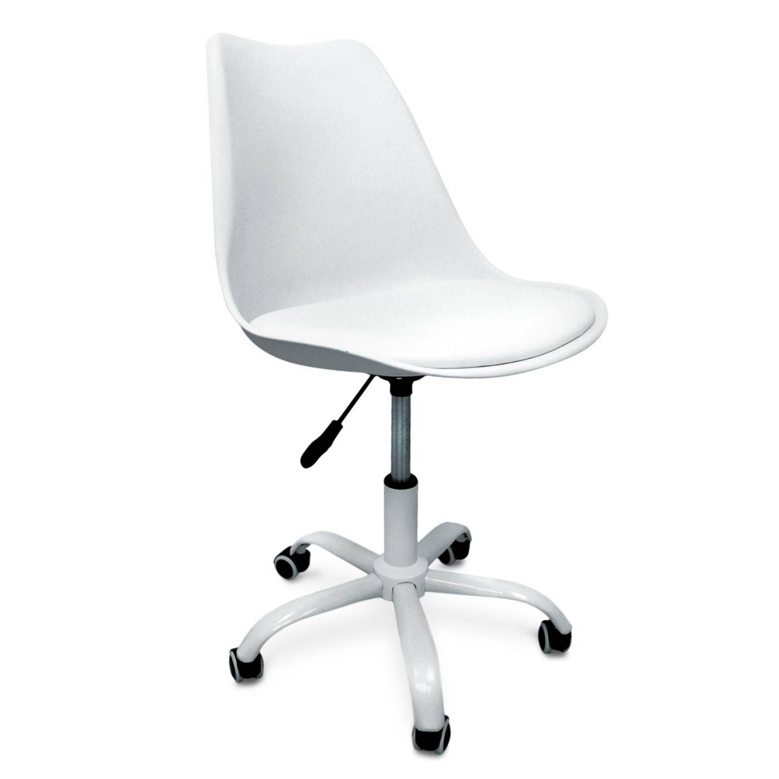 Silla Oficina Eames Acolchada Blokhus 4 Pzas Blanco