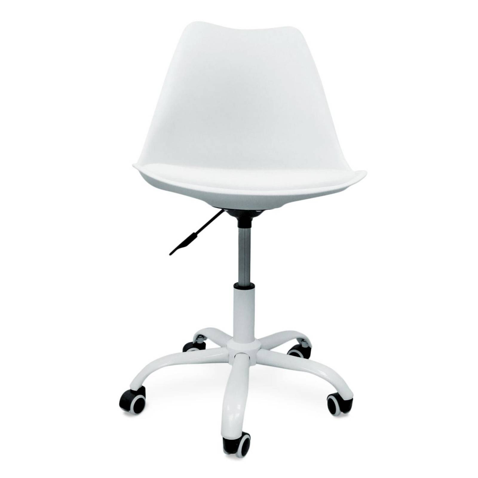 Silla Oficina Eames Acolchada Blokhus 4 Pzas Blanco