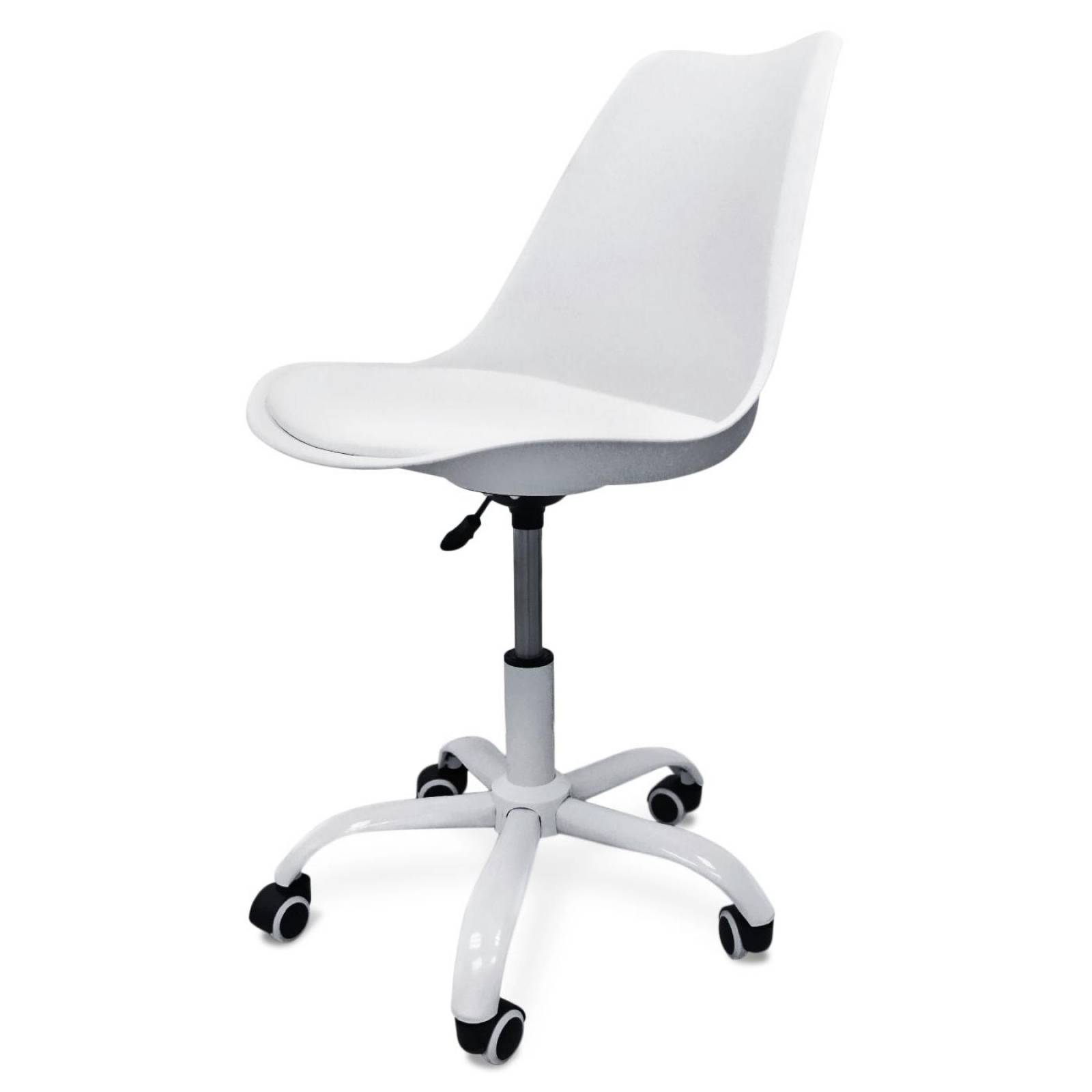 Silla Oficina Eames Acolchada Blokhus 4 Pzas Blanco