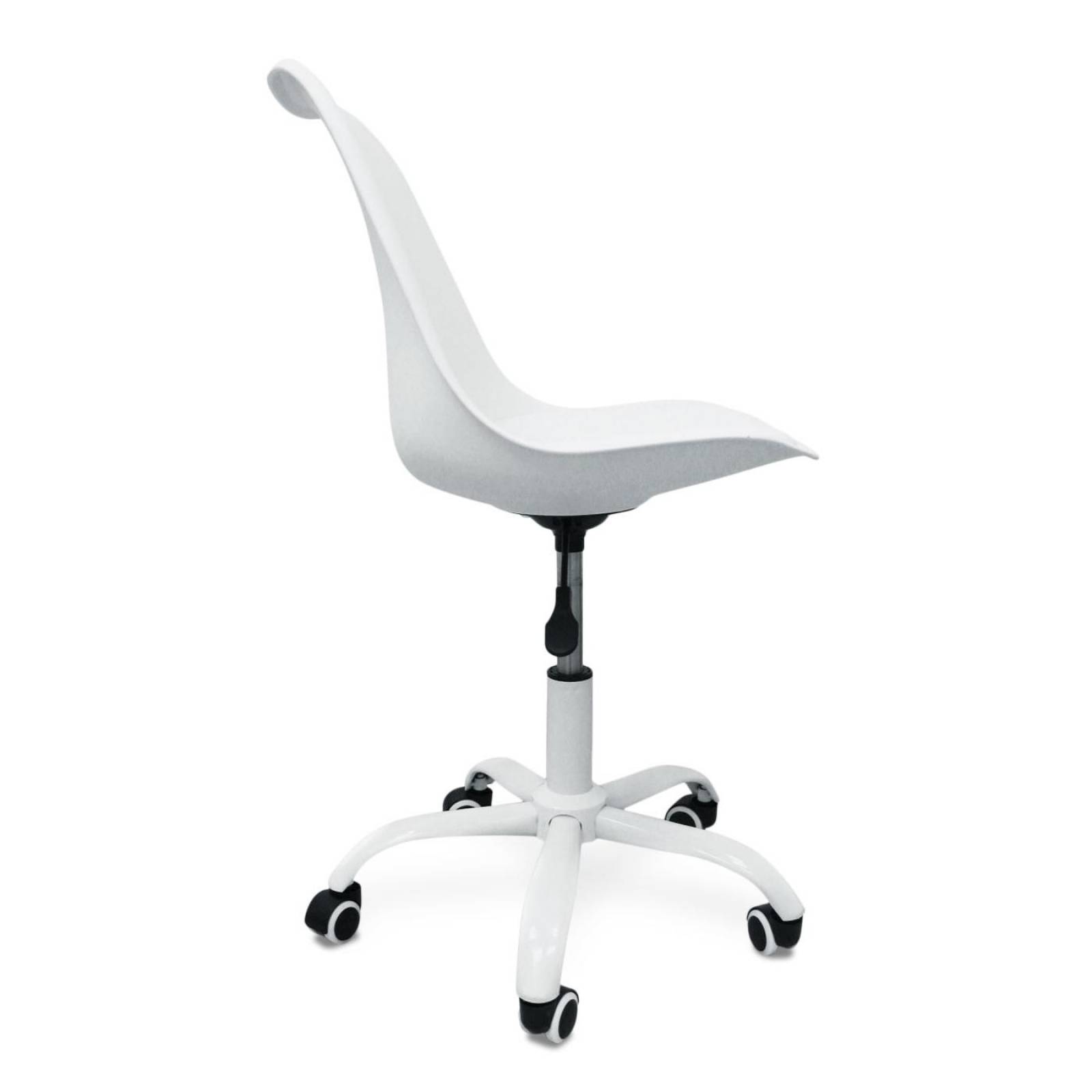 Silla Oficina Eames Acolchada Blokhus 4 Pzas Blanco