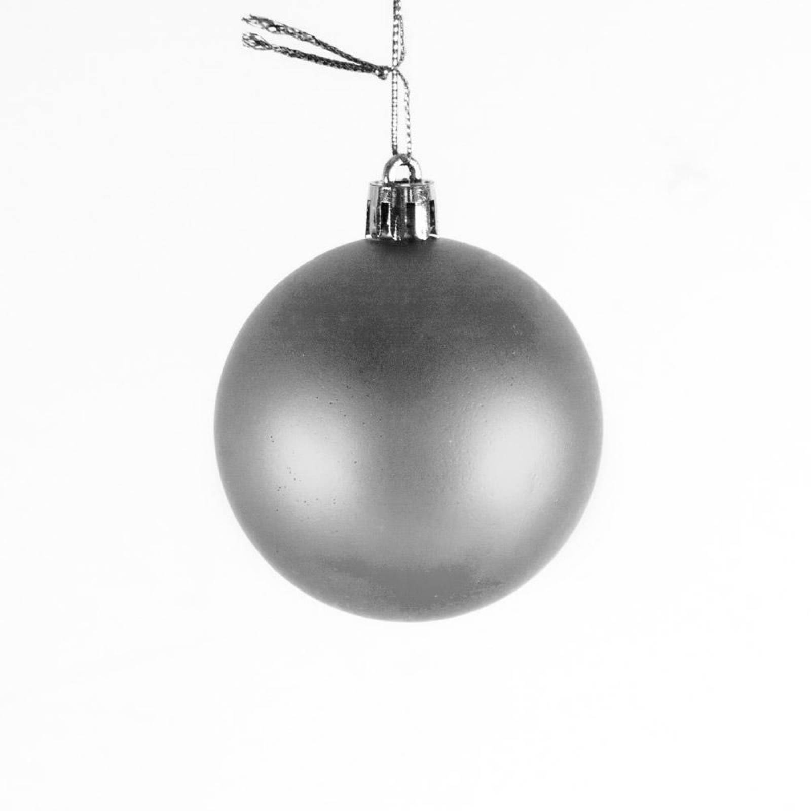 Set de 24 Esferas Navideñas Jardimanía, Plástico Plateado