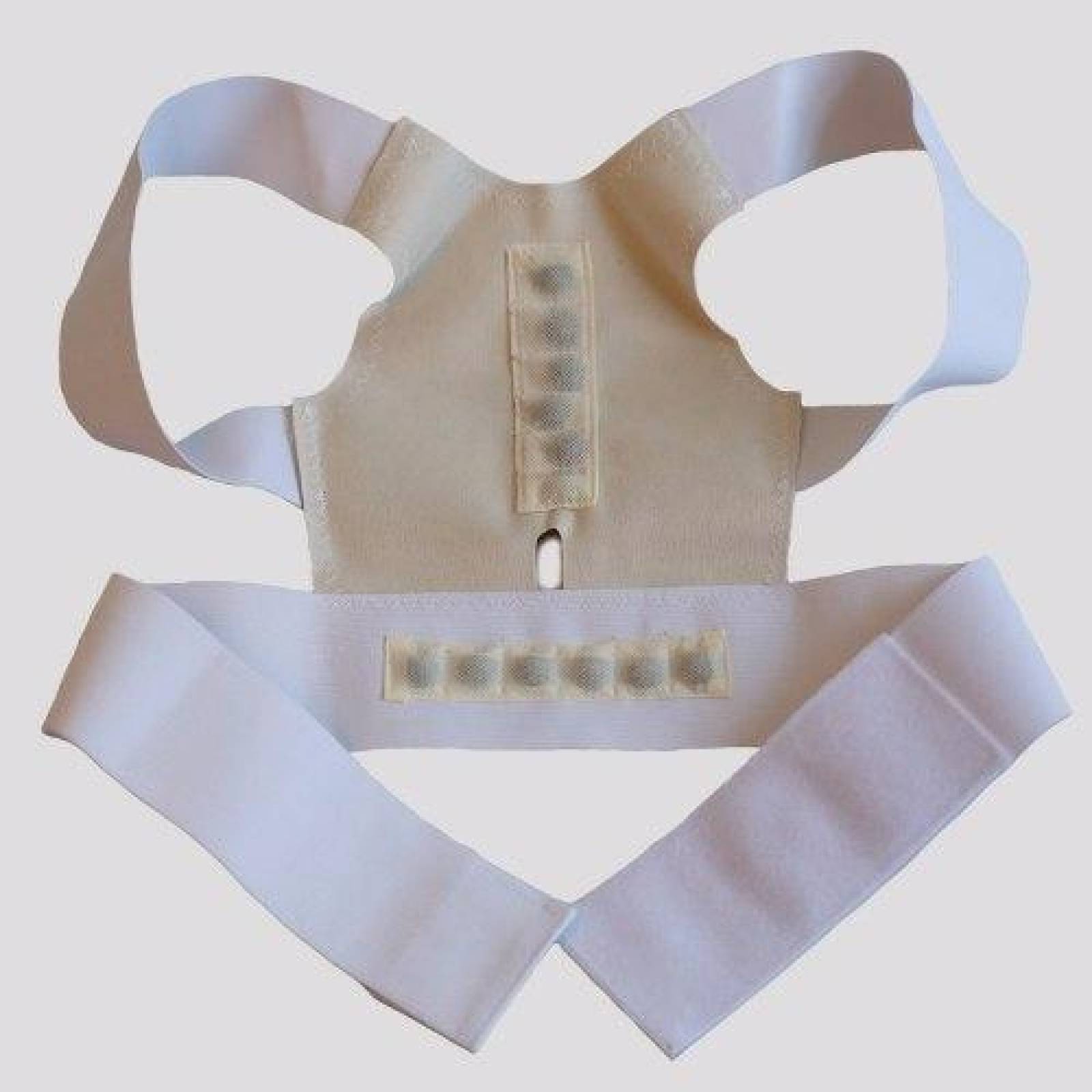 Chaleco Corrector Postura Faja Con Imanes Unisex Espalda Blanco