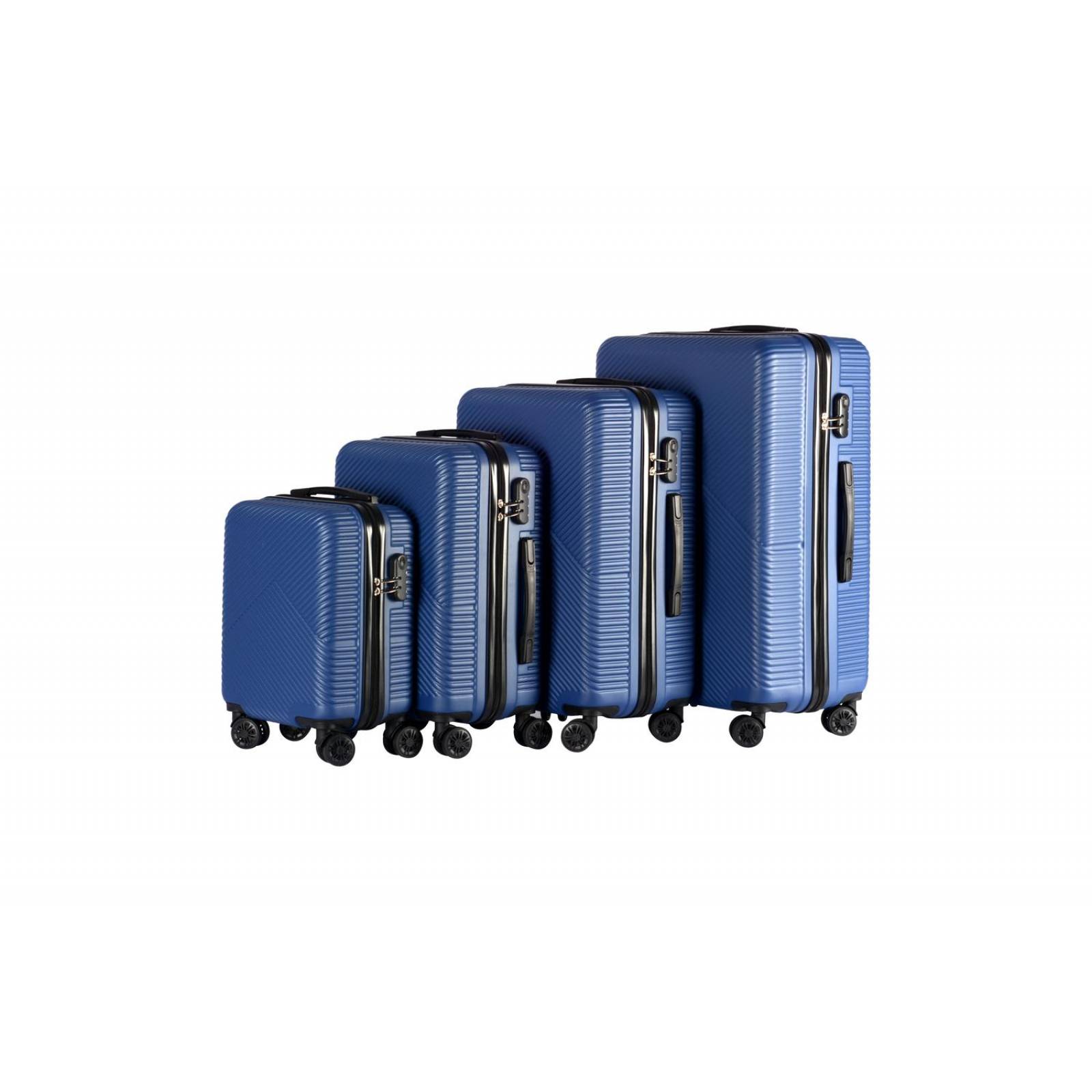 Set de 4 Maletas Rígidas Travel Elite, Prácticas y Seguras Azul