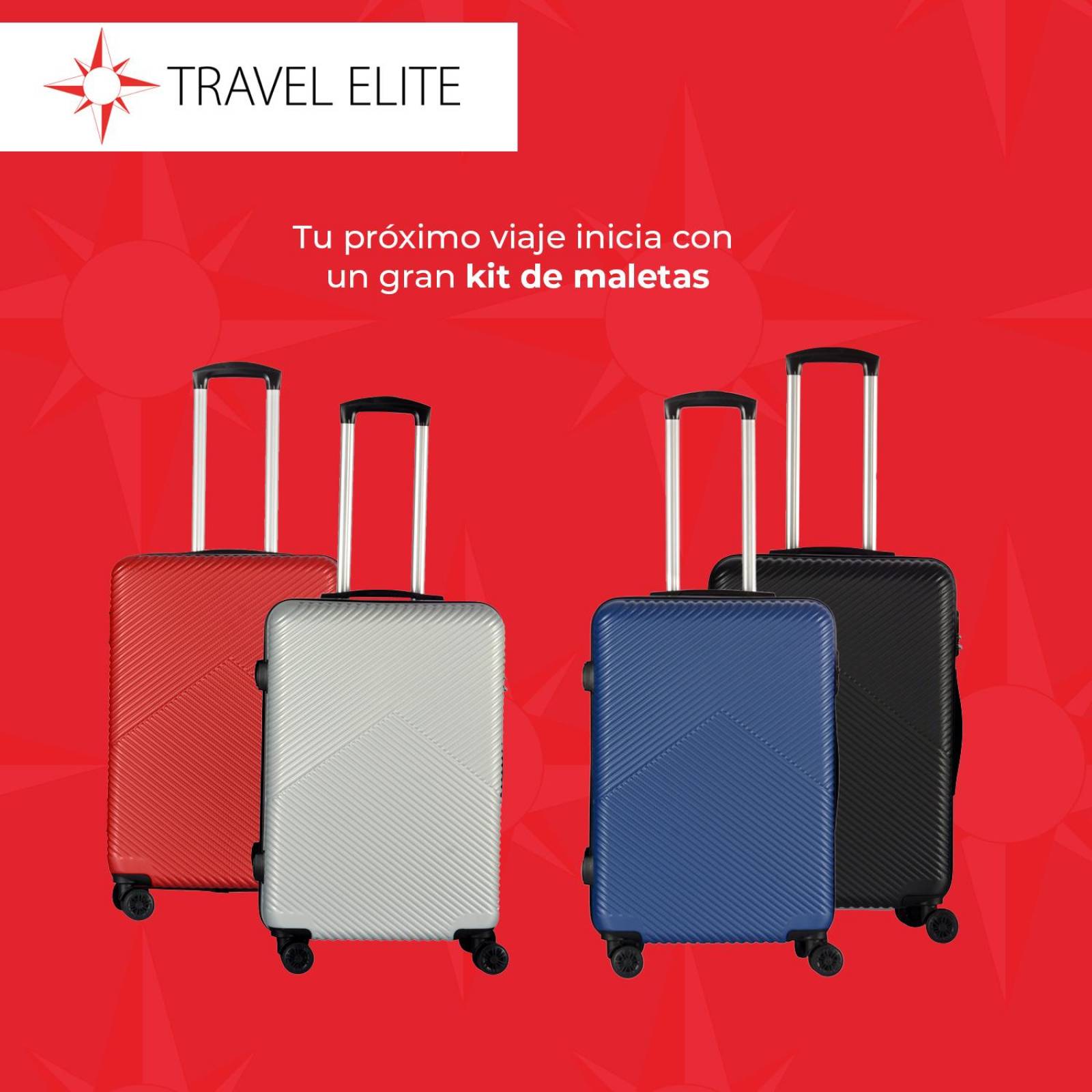 Juego de 3 Maletas de Viaje Travel Elite, Diferentes Tamaños Azul
