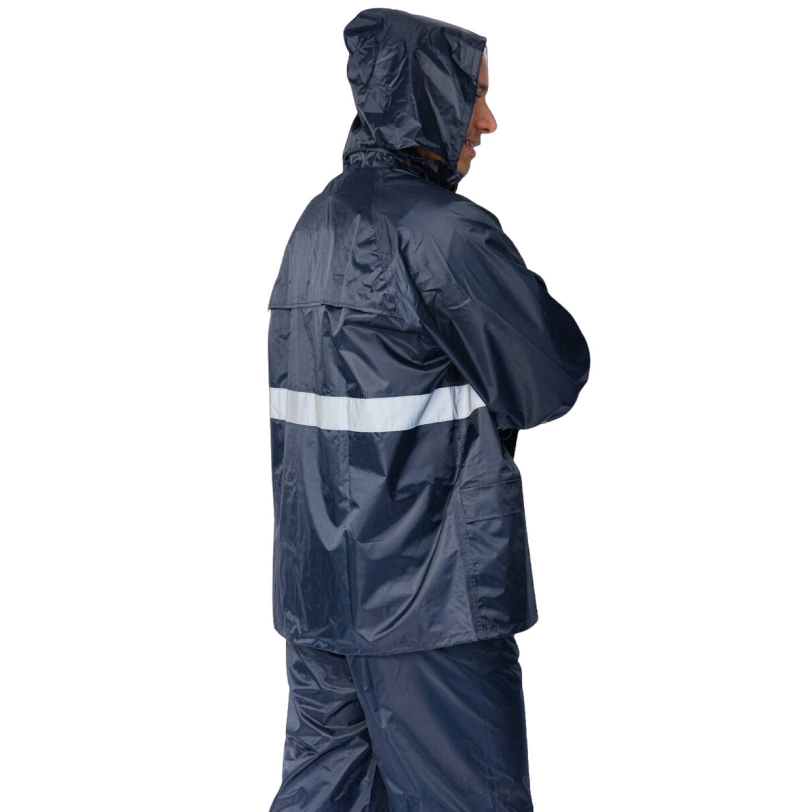 Impermeable para lluvia Motociclista Seguridad Industrial Beckon BK105 Reflejante Para Uso Rudo Doble Refuerzo En Entrepierna.