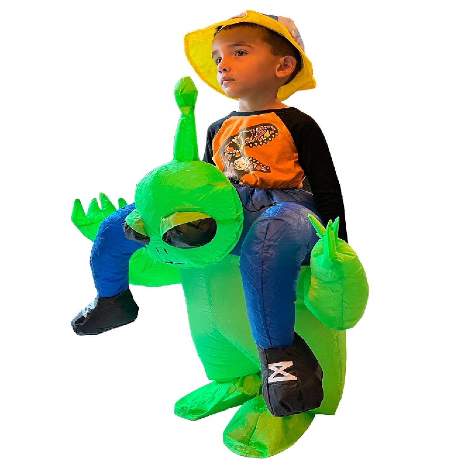 Disfraz Inflable Alien verde NEON toda ocasión Halloween en 3 Tallas
