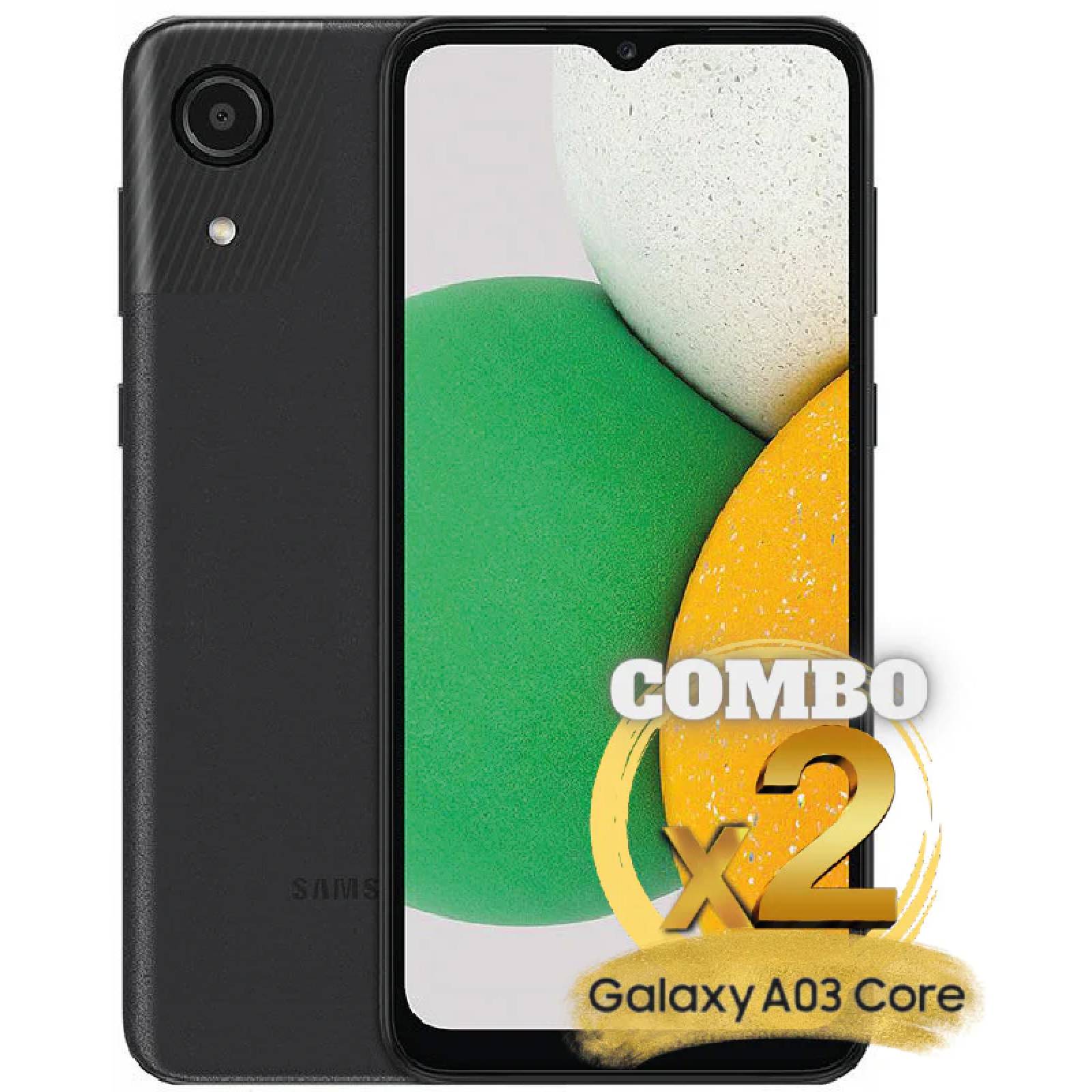 Combo de 2 Celulares Samsung Galaxy A03 Core Dual SIM 32GB 2GB RAM Negro.