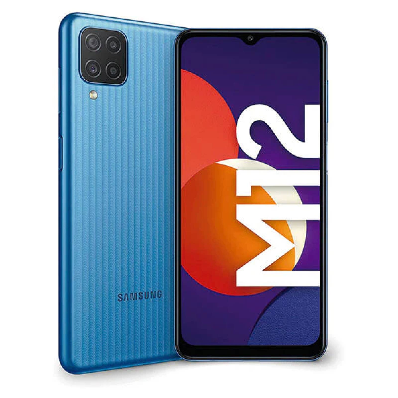 Celular Samsung Galaxy M12 64GB   4GB RAM Dual SIM 48 MPX   Color Azul.