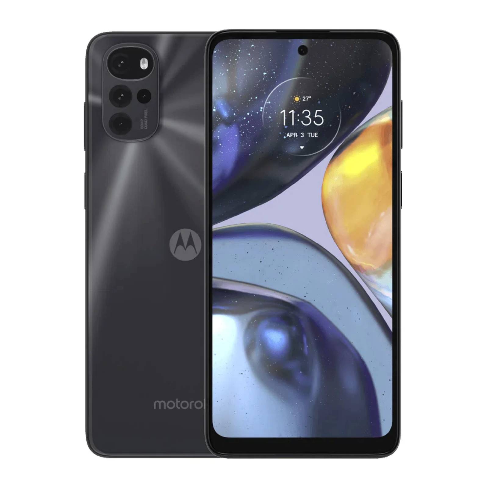 Celular Motorola Moto G22 64GB  4GB RAM   Camara 50 MPX   Pantalla 6 5 Pulgadas   Negro