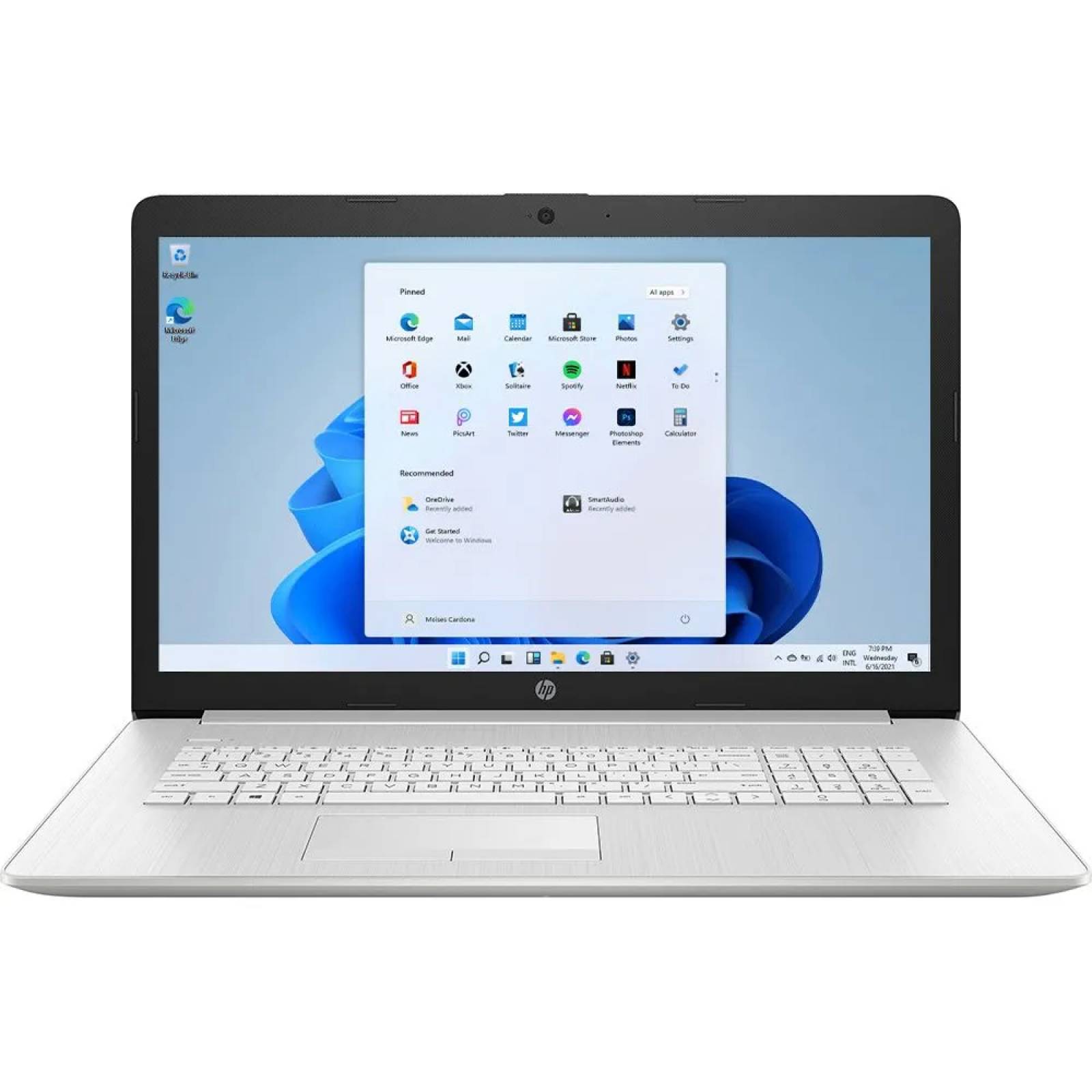 Laptop HP 17 3 Intel Core i3 8GB RAM 256GB SSD Natural Silver.
