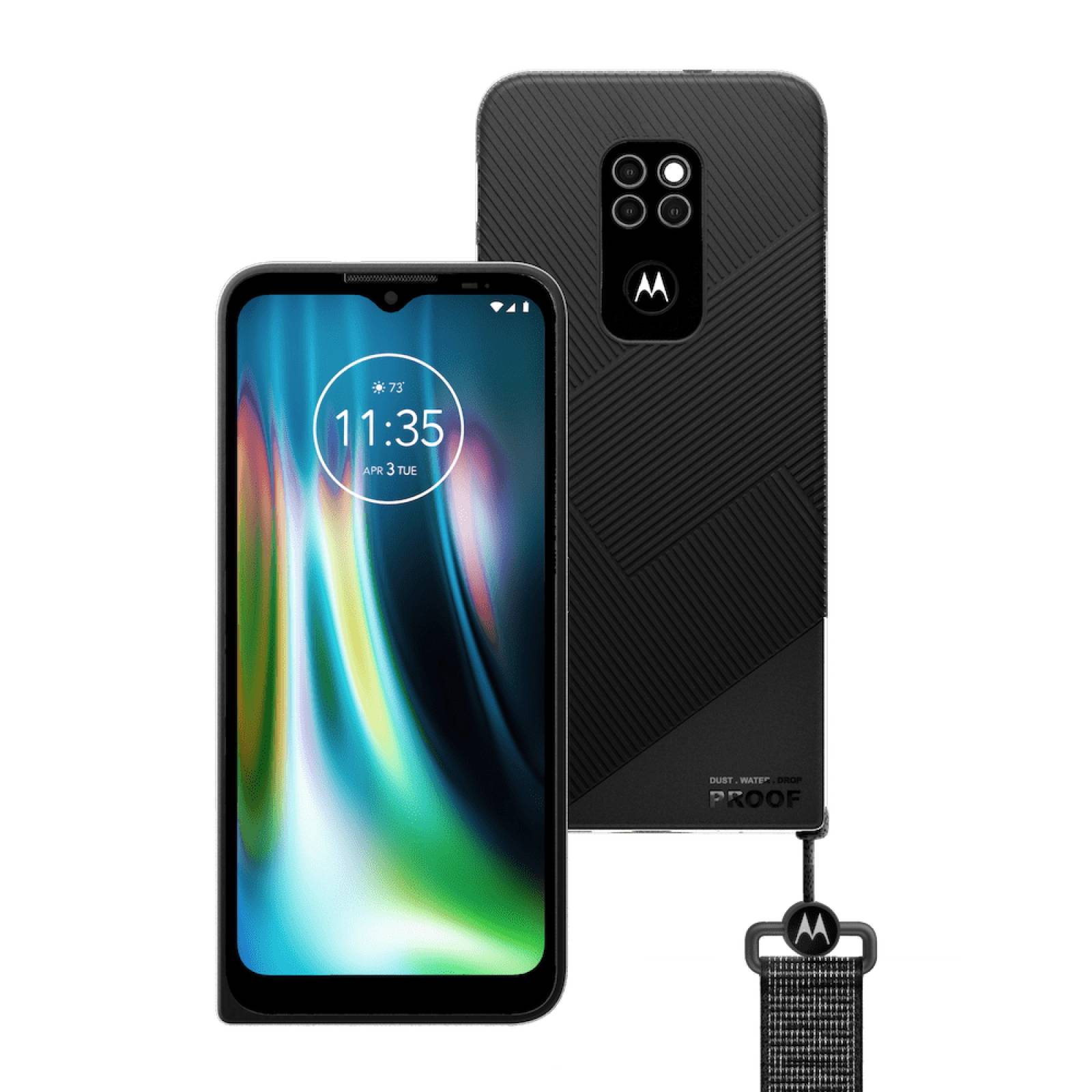 Celular Motorola DEFY 64GB 4GB RAM A prueba de Polvo y agua Camara 48 MPX Negro