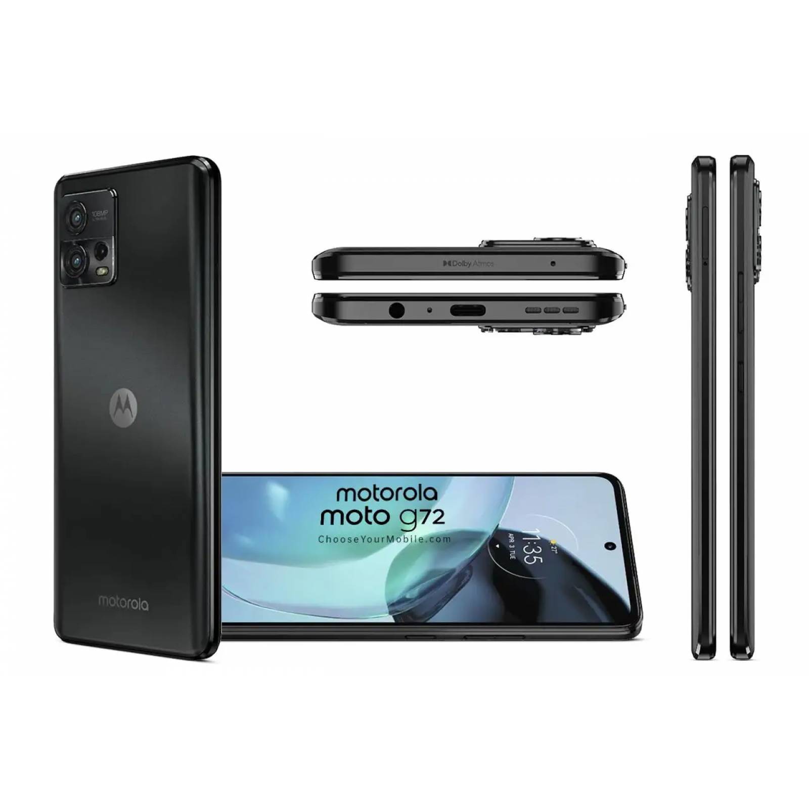 Celular Motorola Moto G72 128GB 6GB Ram   Negro.