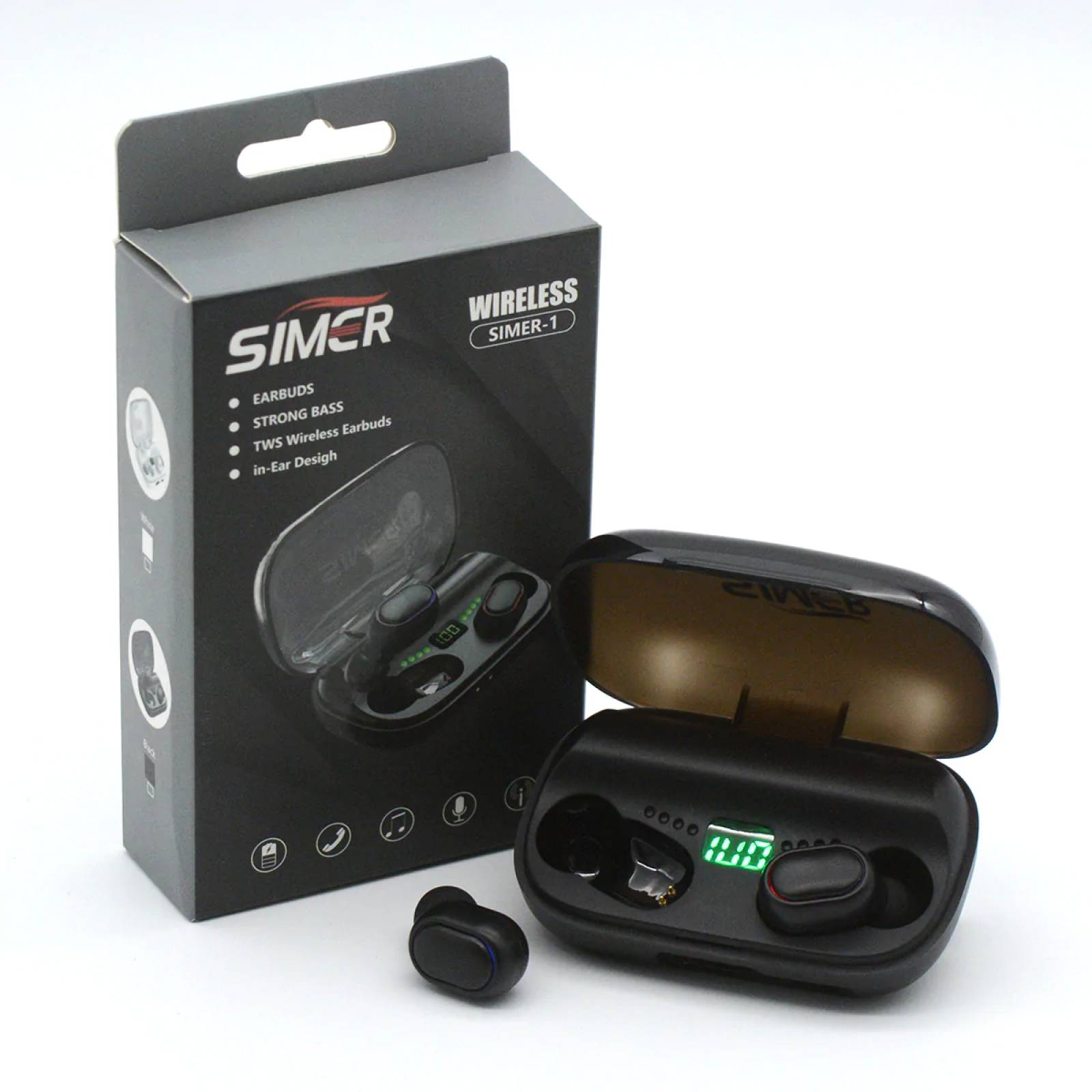 Audifonos Inalambricos Bluetooth con Estuche de Carga.