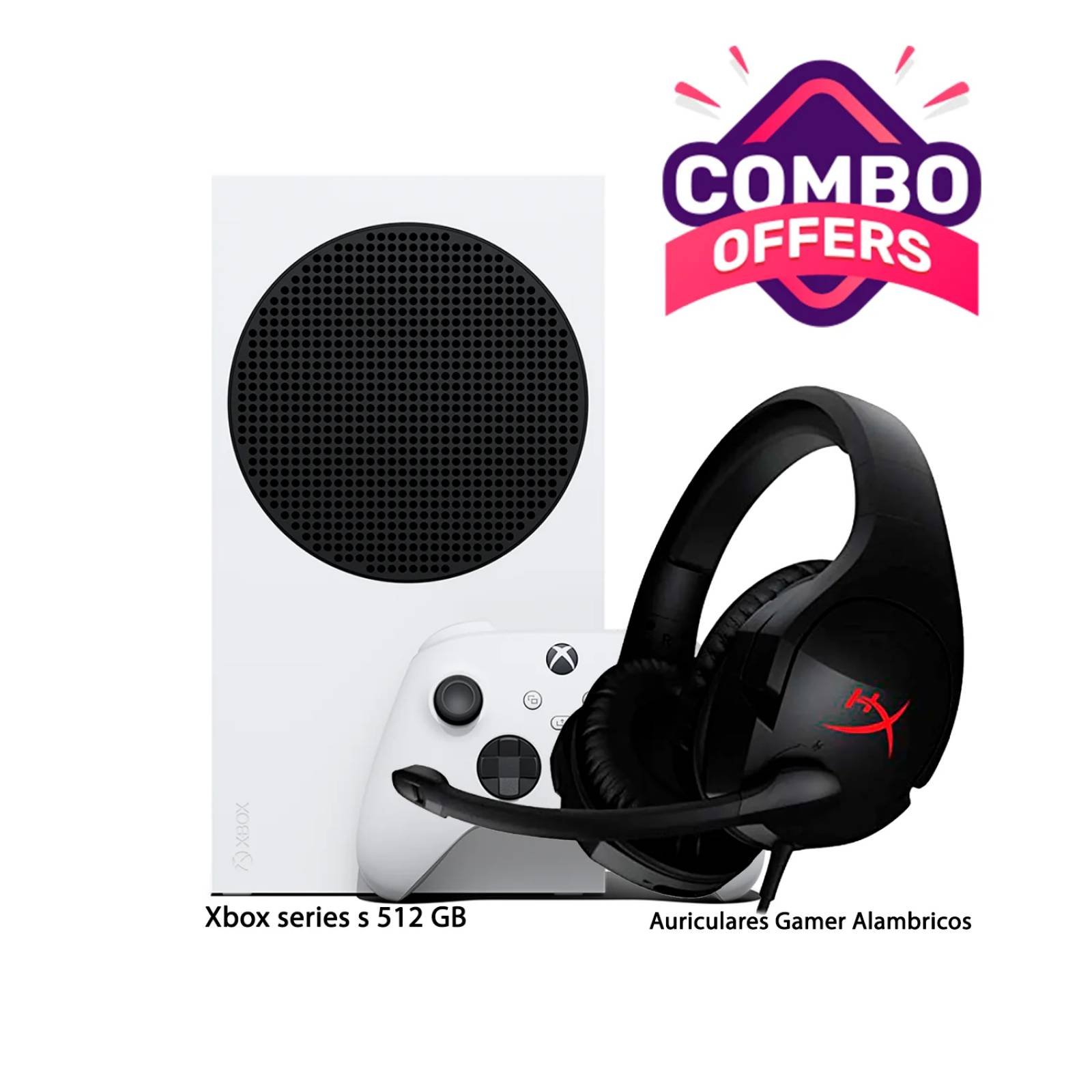 Combo Consola Microsoft Xbox Series S 512GB Audifonos Gamer