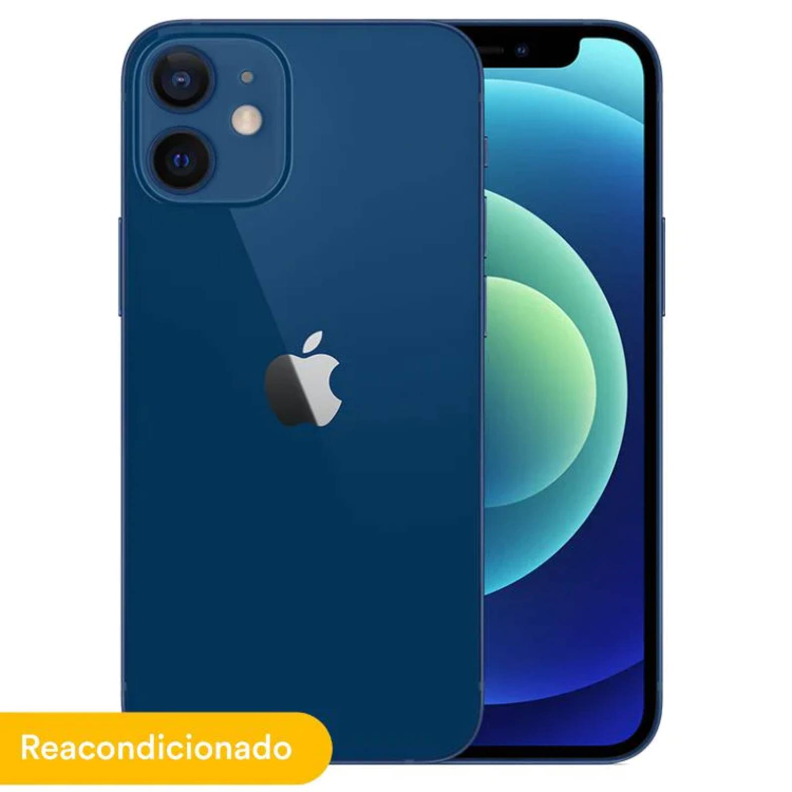 Combo Apple iPhone 12 Mini 128GB Azul Reacondicionado Grado A + Alexa Echo Dot 2 y Funda de Regalo.