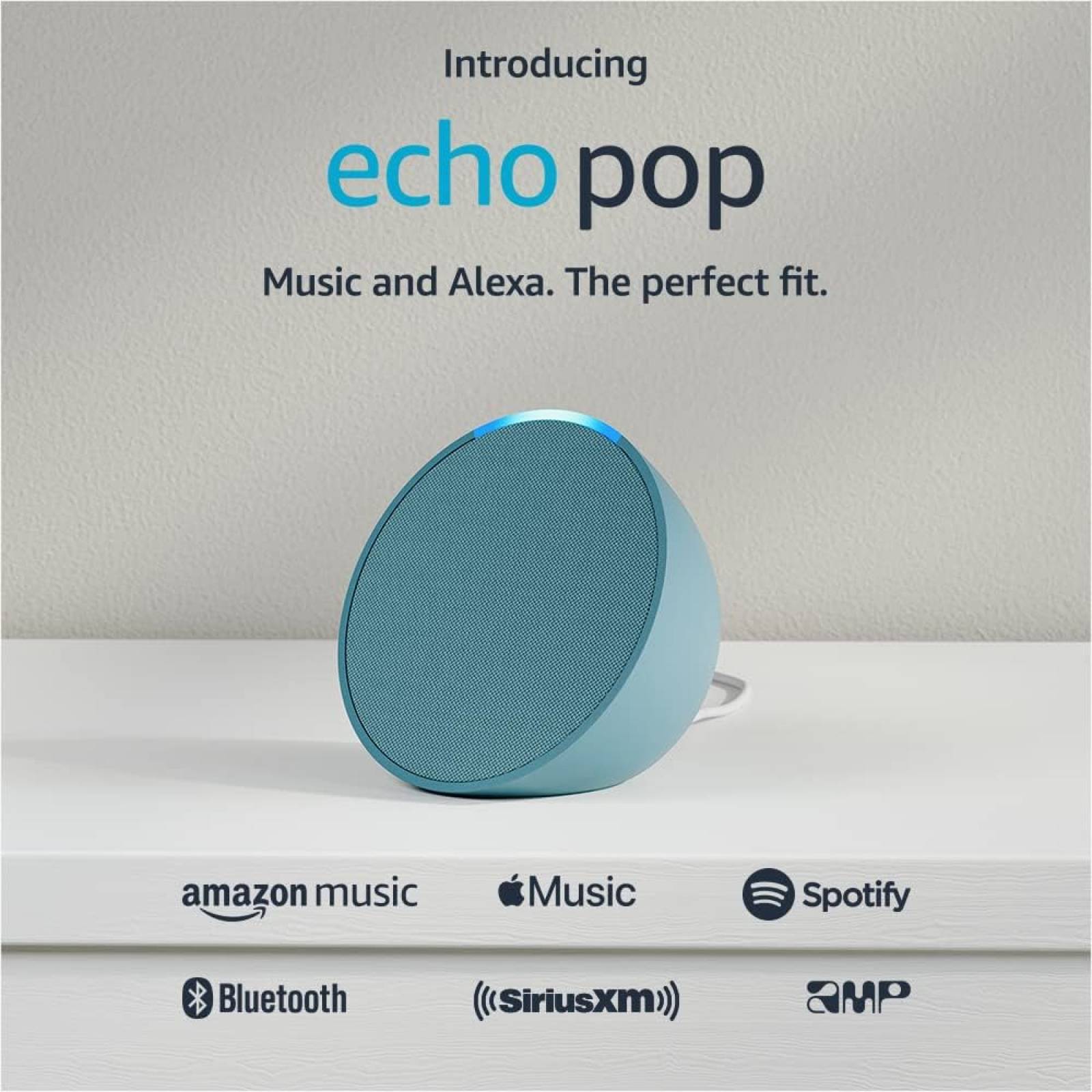 Bocina Inteligente Amazon Echo Pop   Azul (Nuevo Modelo).