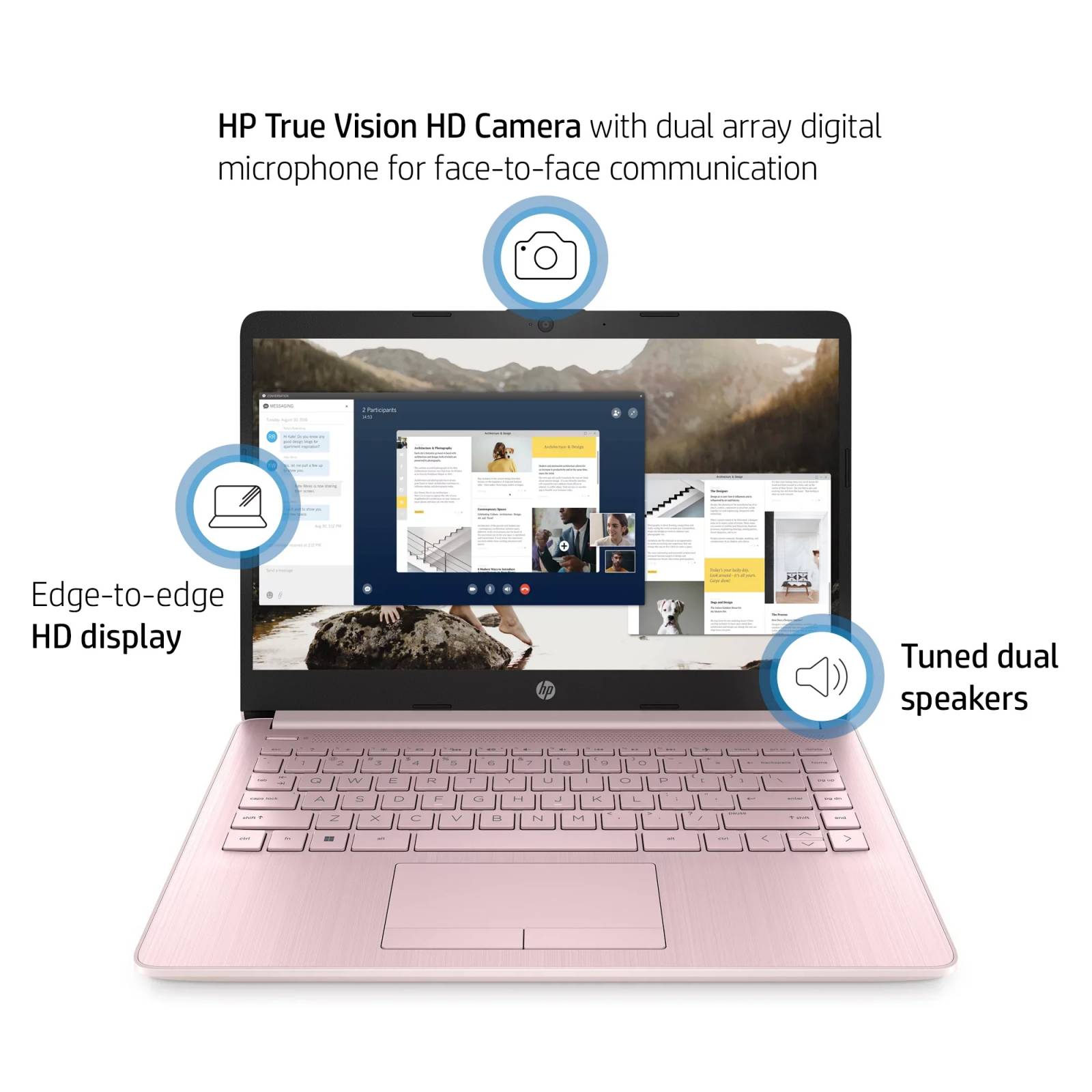 Laptop HP Stream 14 CF2112WM   14 Pulgadas (Rosa).