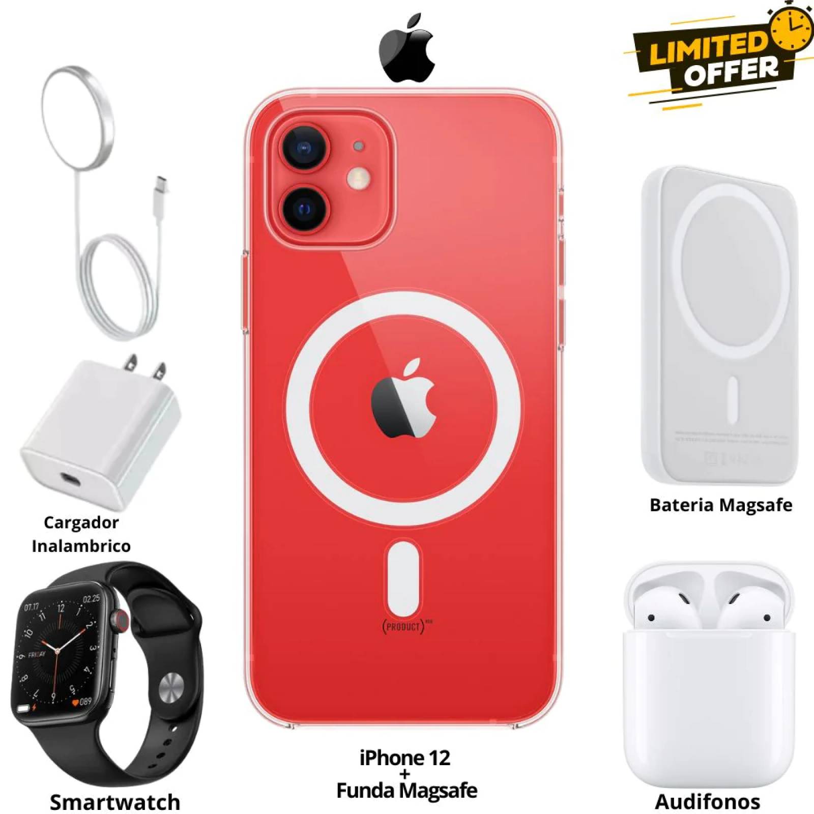 iPhone 12 64GB Rojo Reacondicionado Grado A + Estabilizador