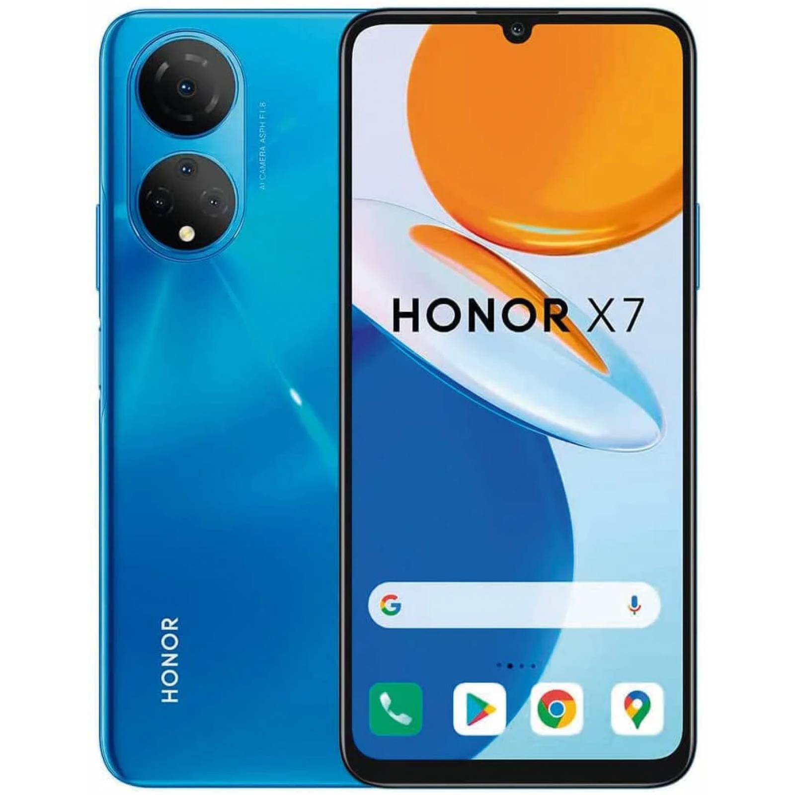 Celular Honor X7 128GB   (4GB   2GB) RAM   Camara 48 MPX   Pantalla 6 7 pulgadas Full HD    Azul.