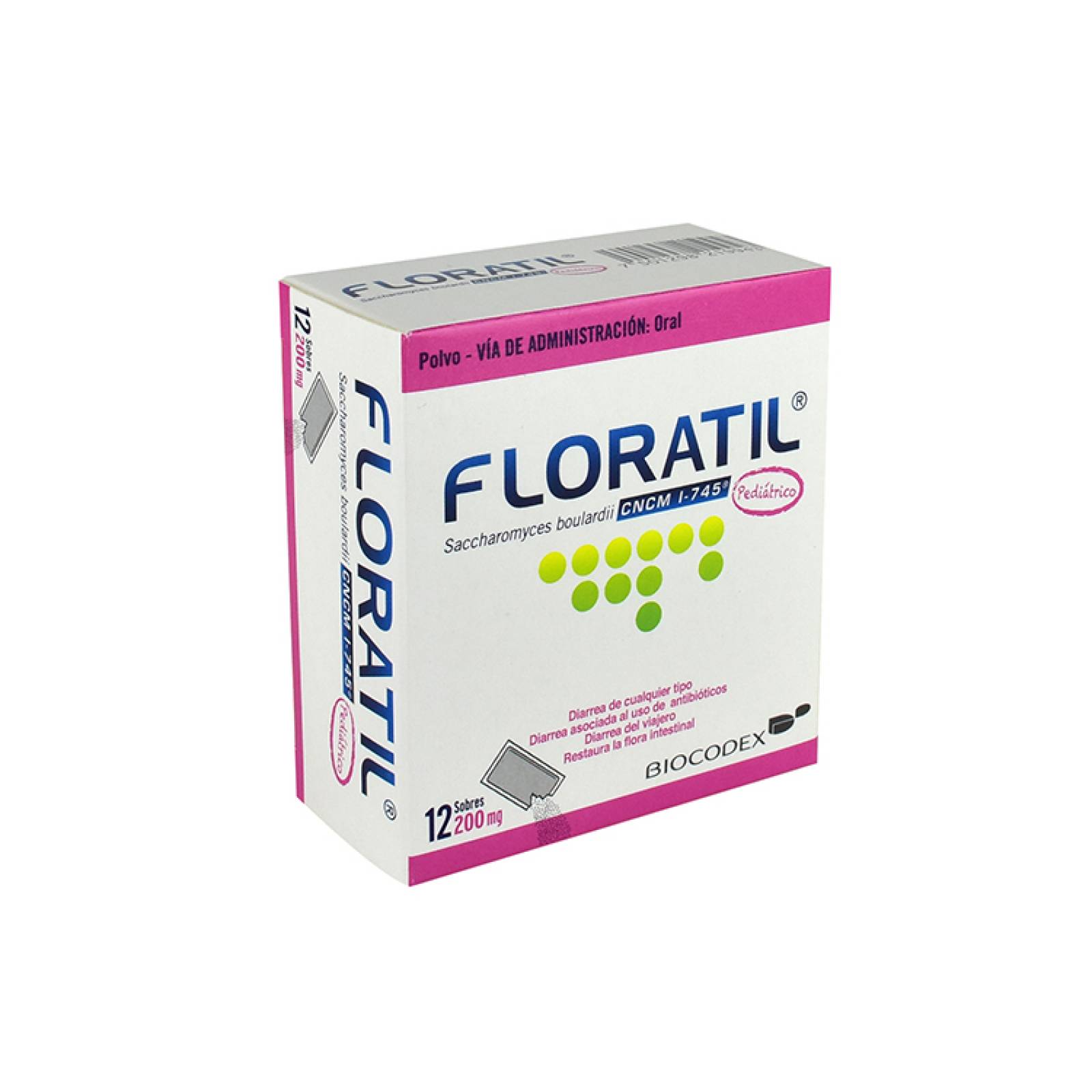 Floratil Pediatrico 200 Mg Caja 12 Sobres