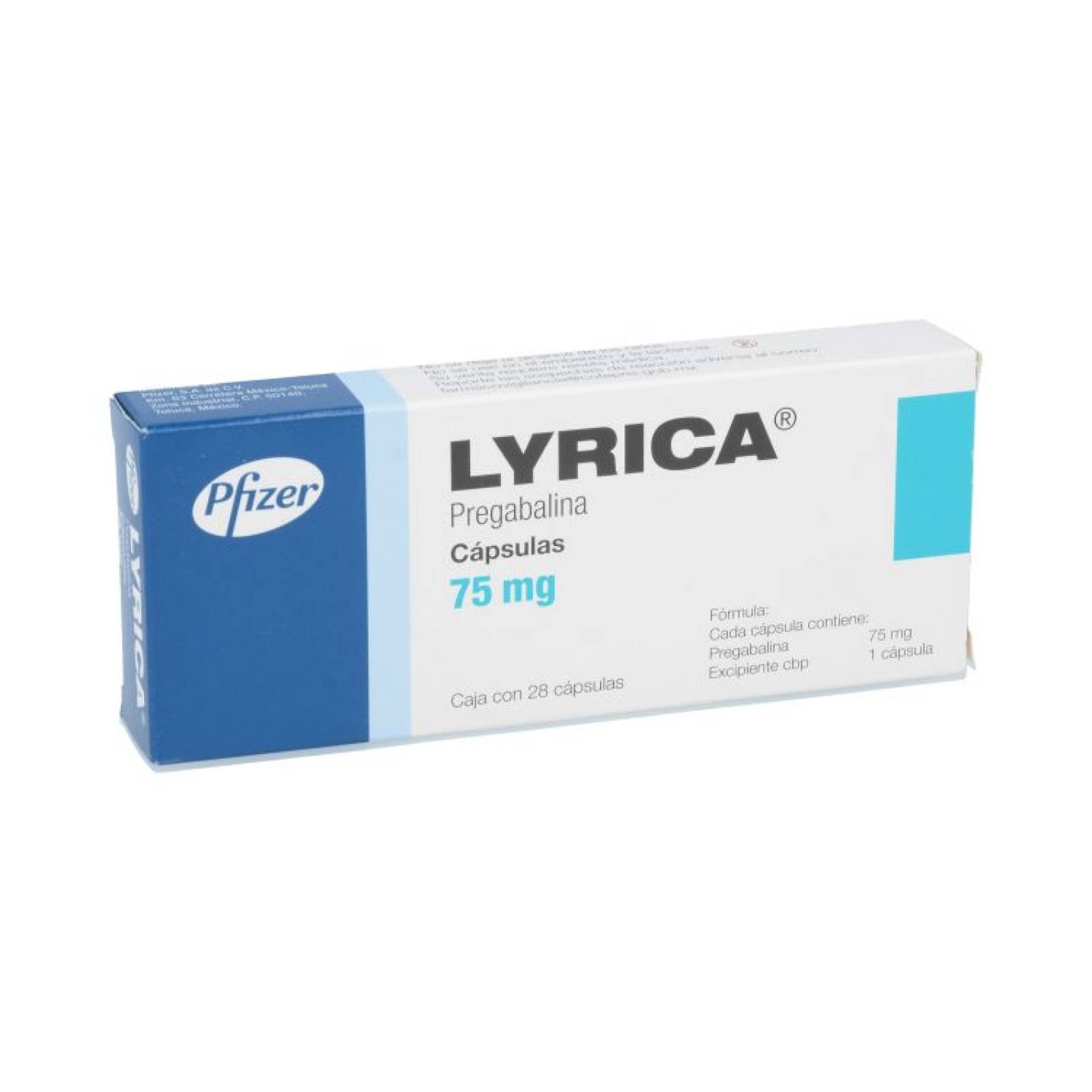 Lyrica 75 Mg Caja 28 Capsulas