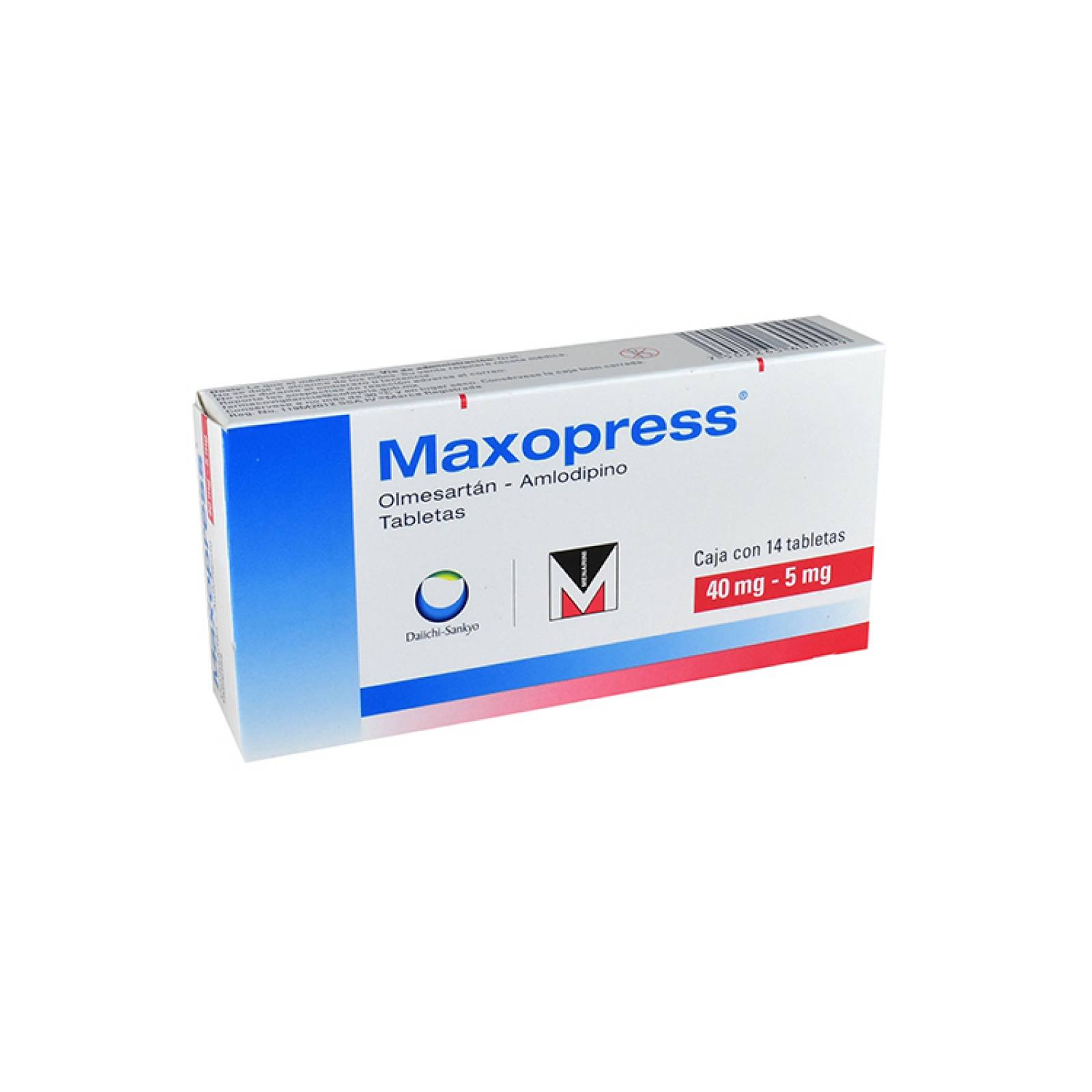 Maxopress 40/5 Mg Caja 14 Tabletas