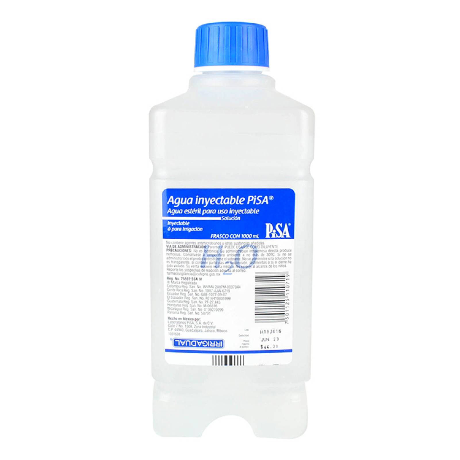 Agua Esteril P Irrigacion Plastico 1 Frasco Liquido 1000 Ml