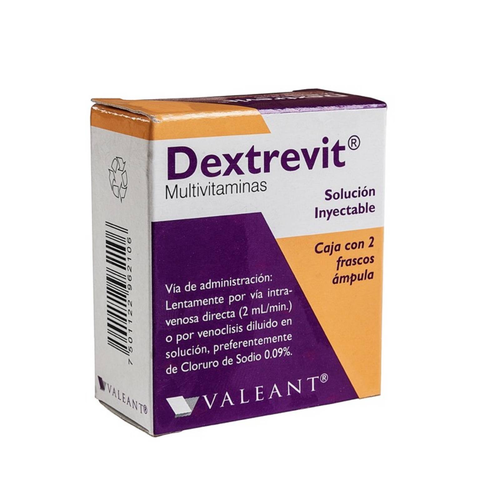 Dextrevit Solución Inyectable Caja Con 2 Ampolletas Con 10 M