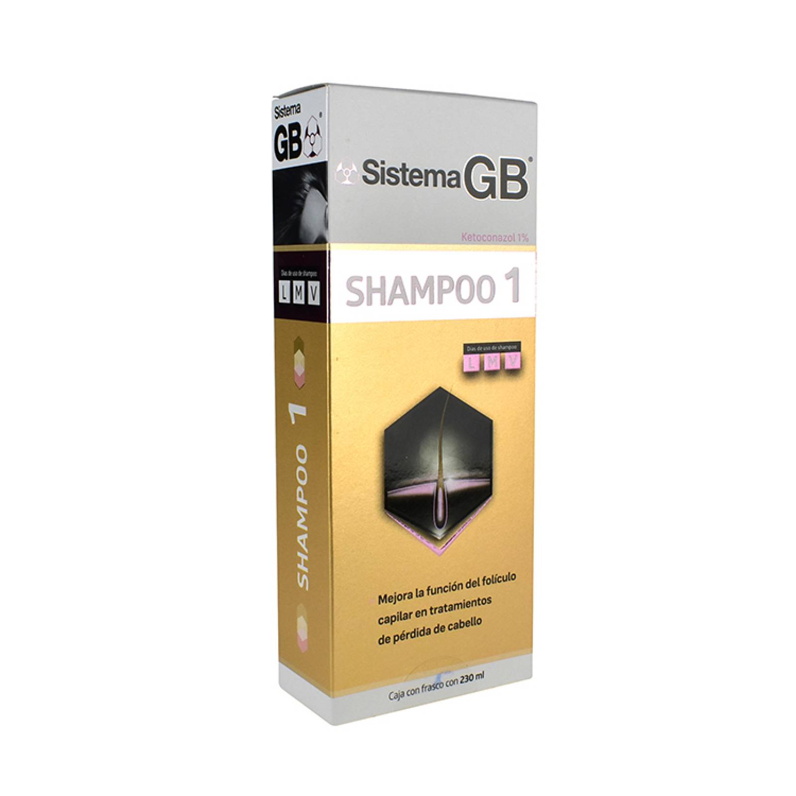 Shampoo Sistema Gb Mujer 1 Caida Cabello Alopecia 230 Ml