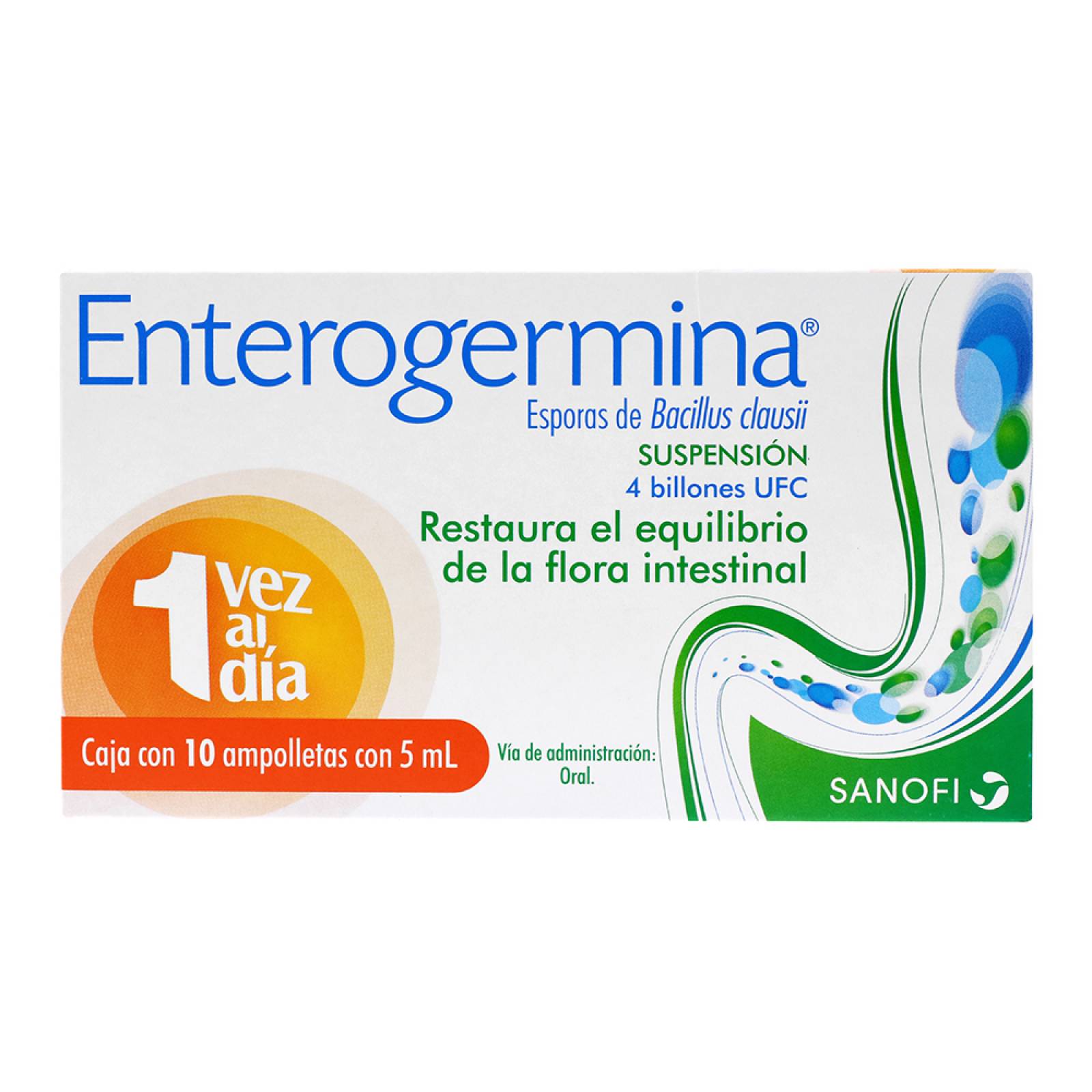 ENTEROGERMINA 4 BILLONES UFC 1 CAJA 10 AMPOLLETAS 5 ML INGER