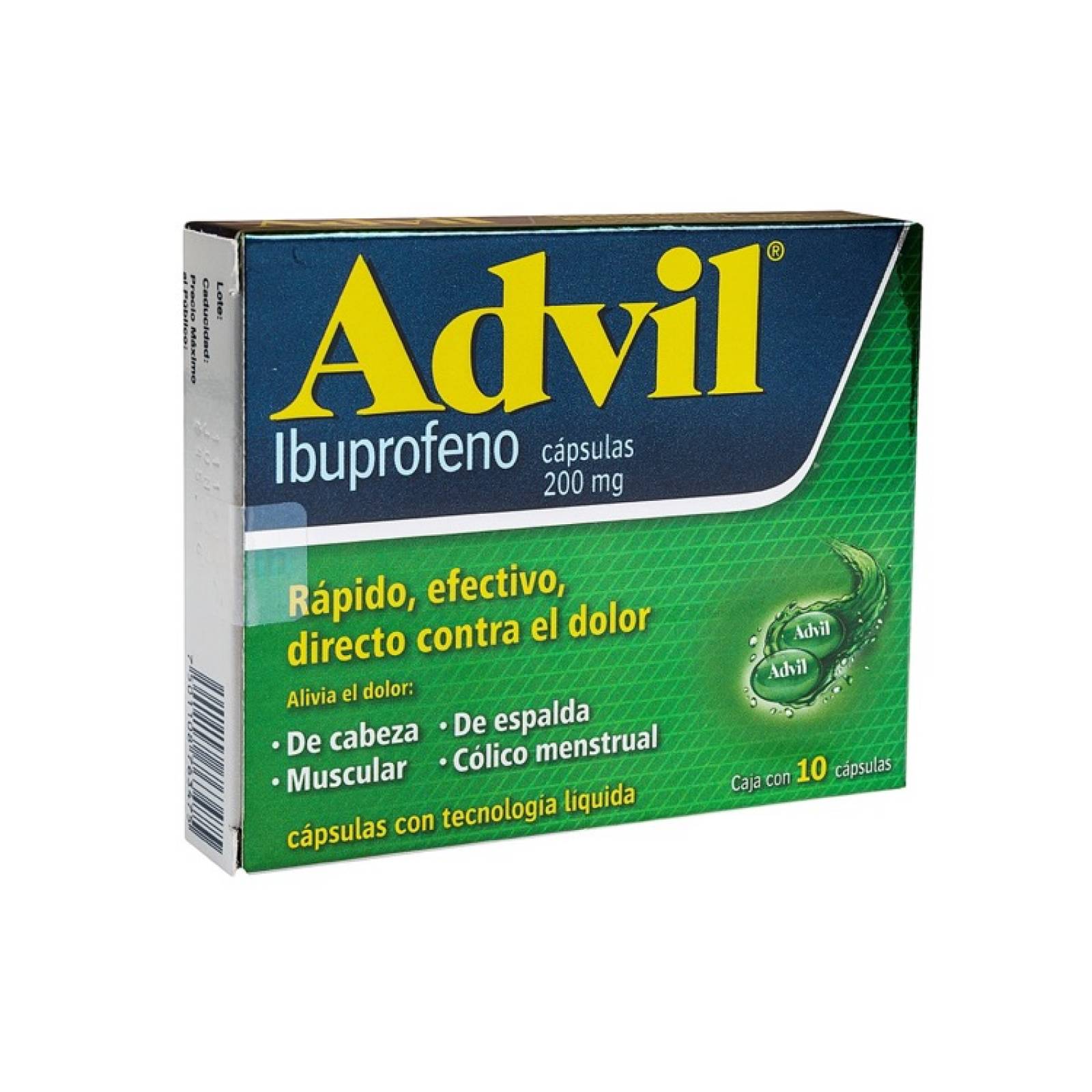 Advil Fast Gel 200 Mg Caja 10 Capsulas