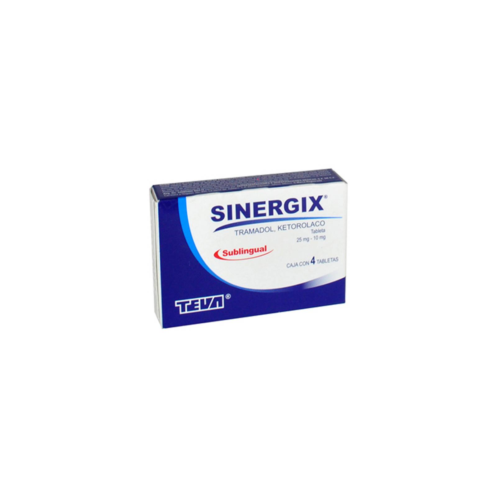 Sinergix Sublingual 25/10 Mg Caja 4 Tabletas