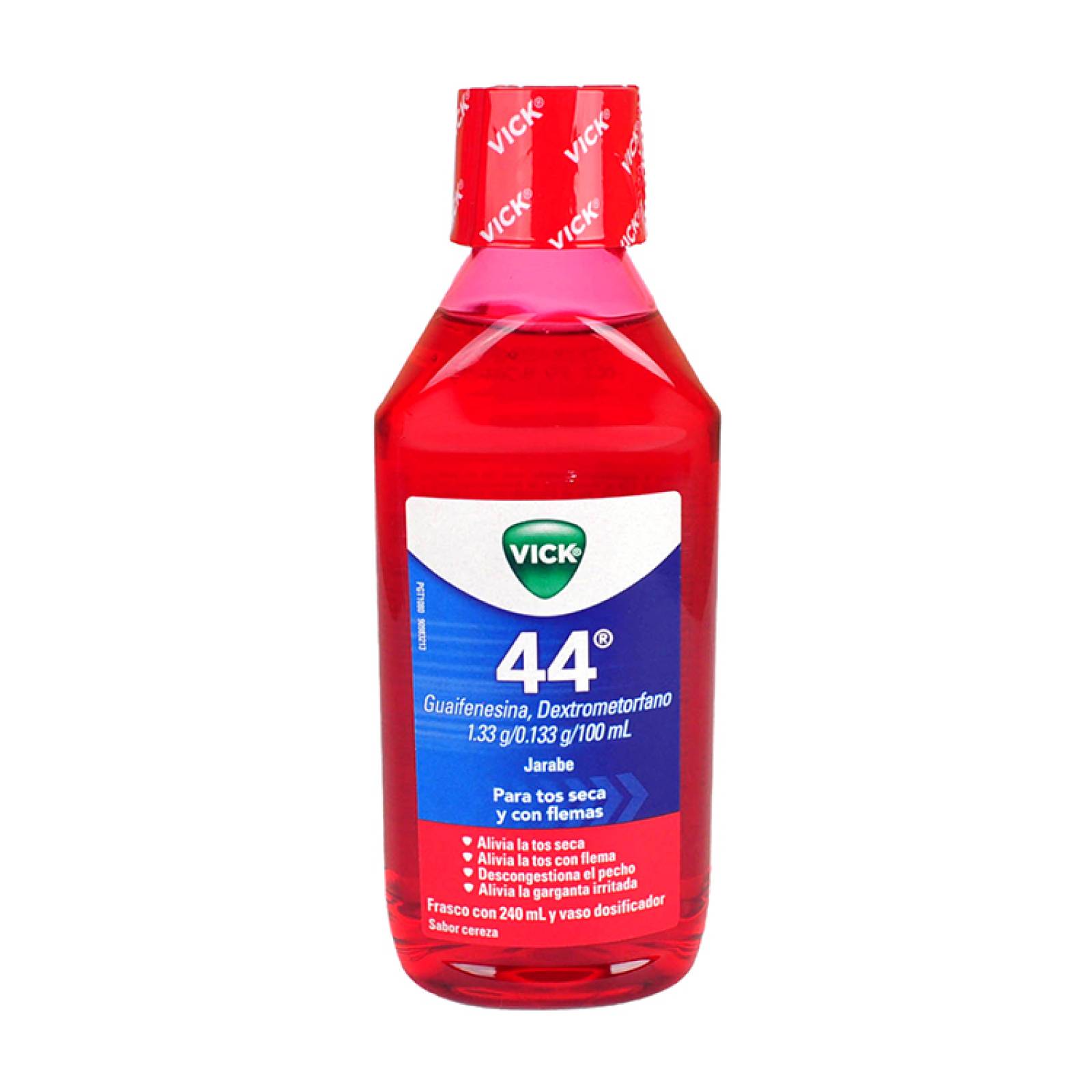 Vick 44 Tos Seca Y C/flem 1 Frasco Jarabe 240 Ml- Cerea