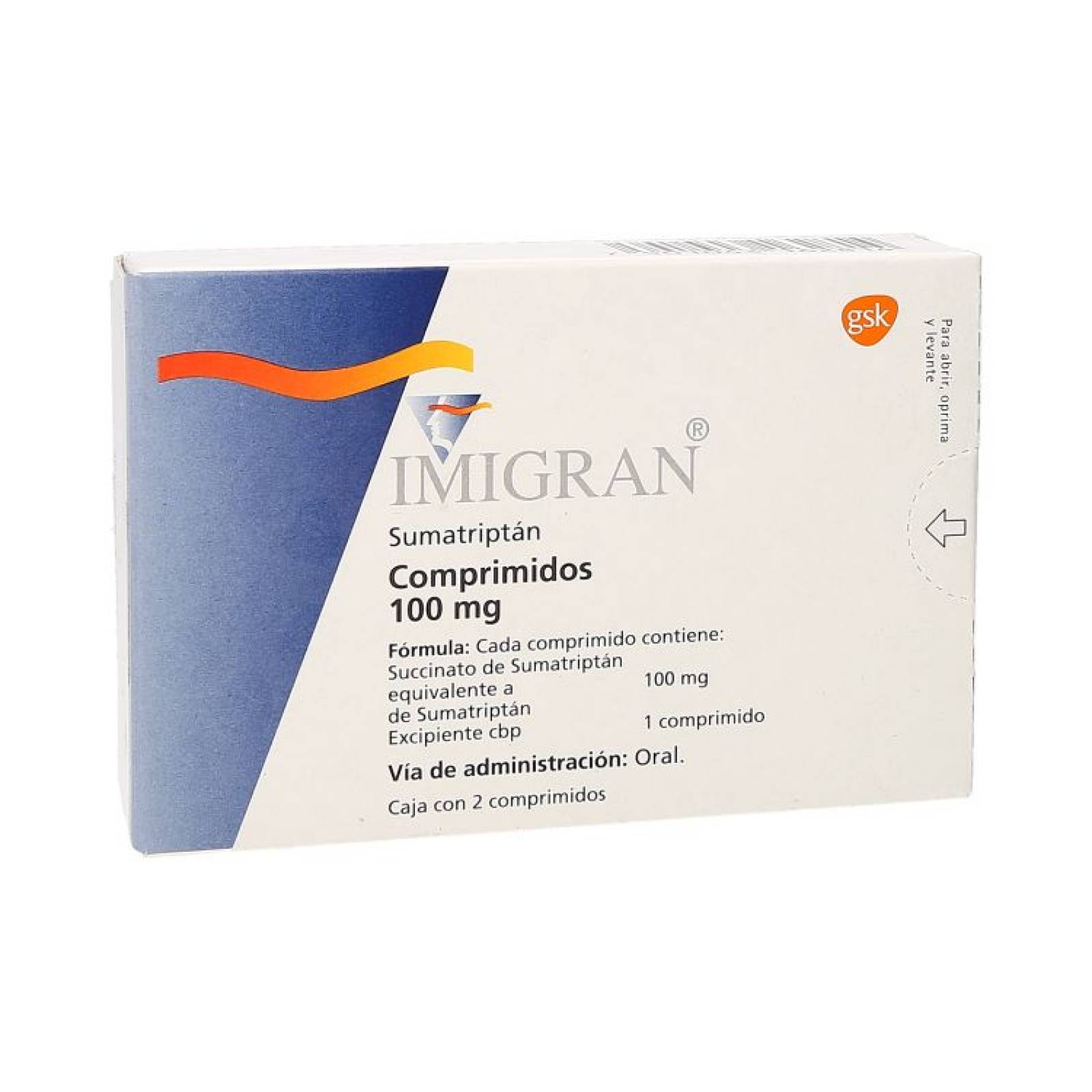 Imigran 100 Mg Caja 2 Tabletas