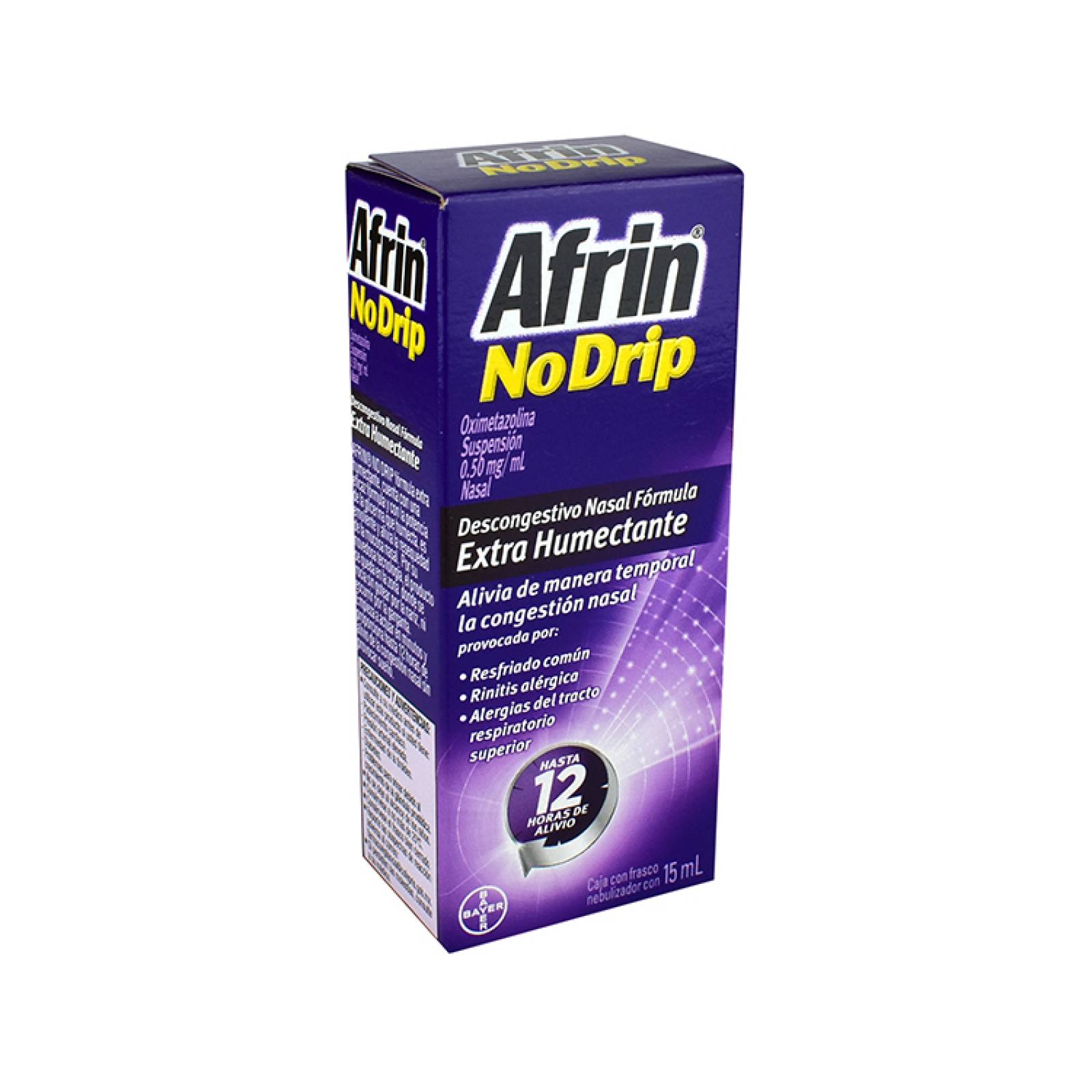 Afrin No Drip Extra Humectante 50 Mg 1 Frasco Spray 15 Ml