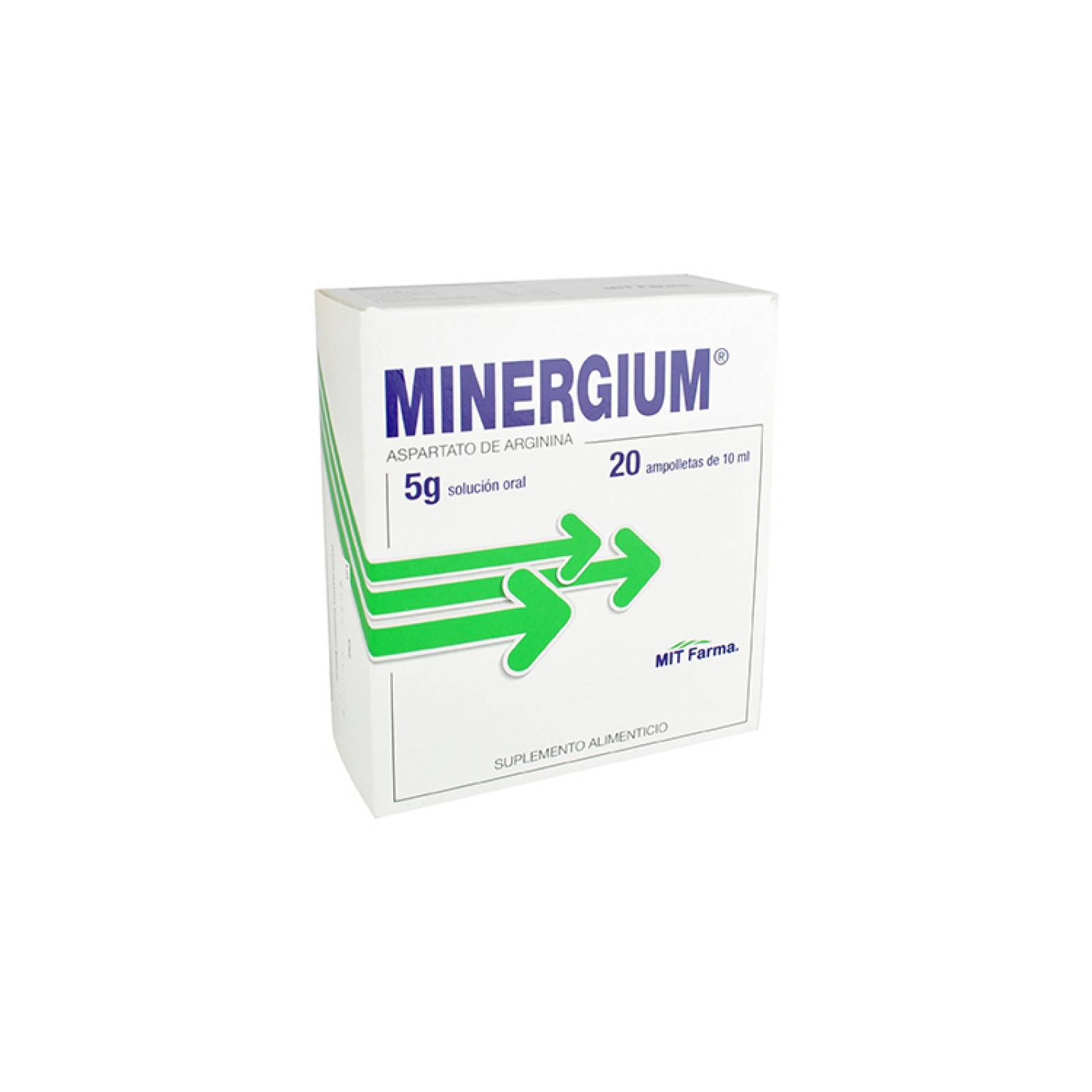 Minergium 5mg 20 Ampolletas 10 Ml