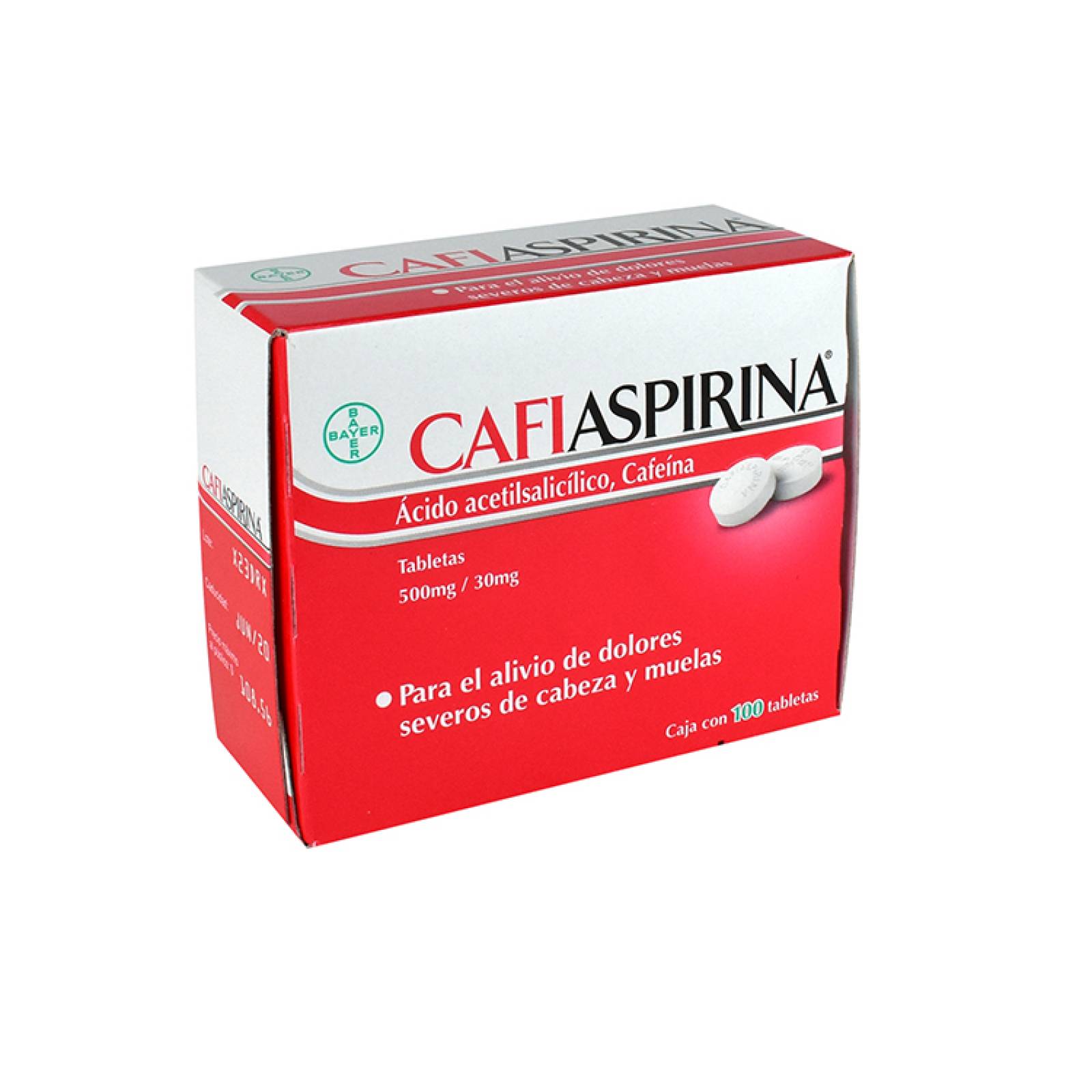 Cafiaspirina  Tabletas 500 / 30 Mg C 100