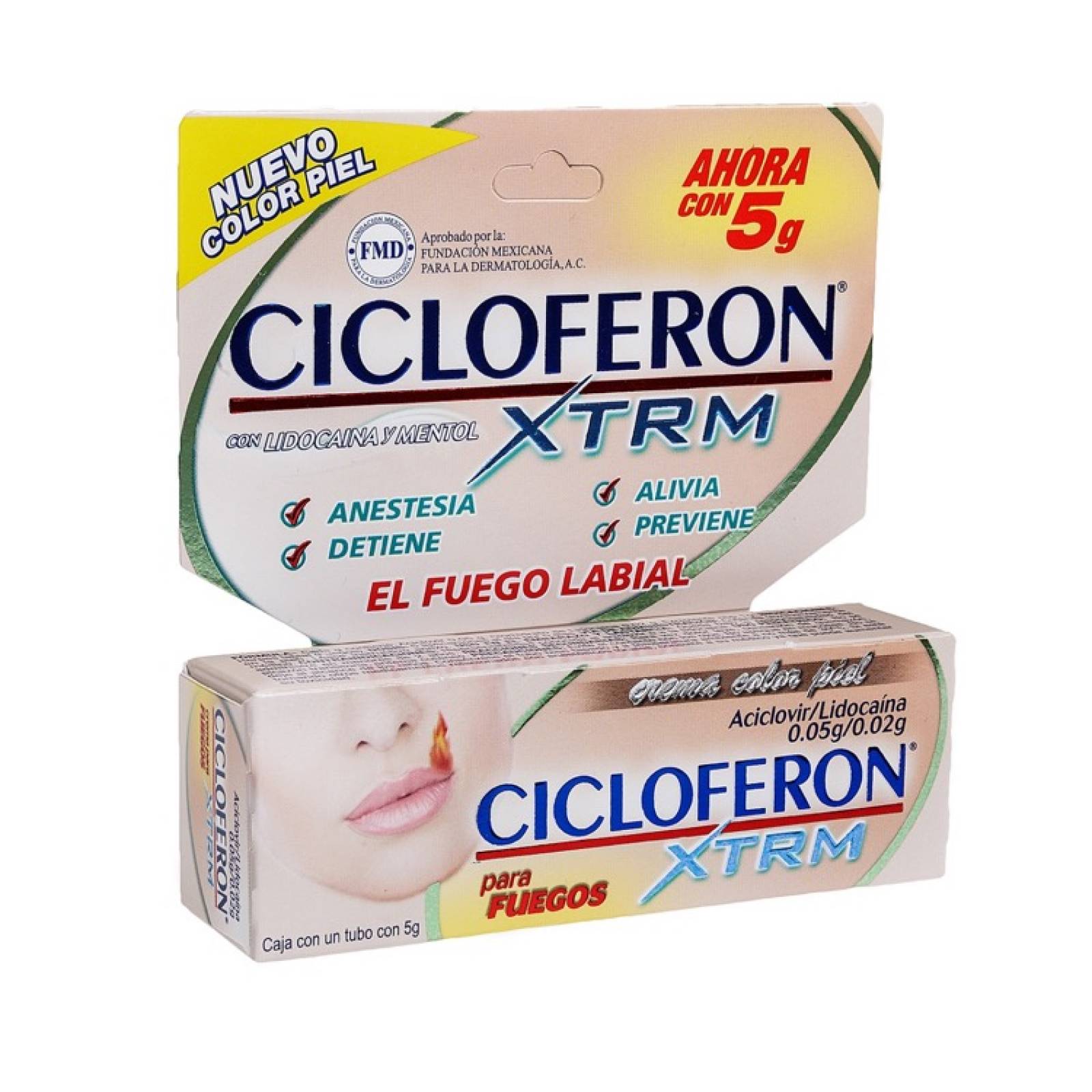 Cicloferon Xtrm Color Piel 5 Mg 1 Tubo 5 Gr