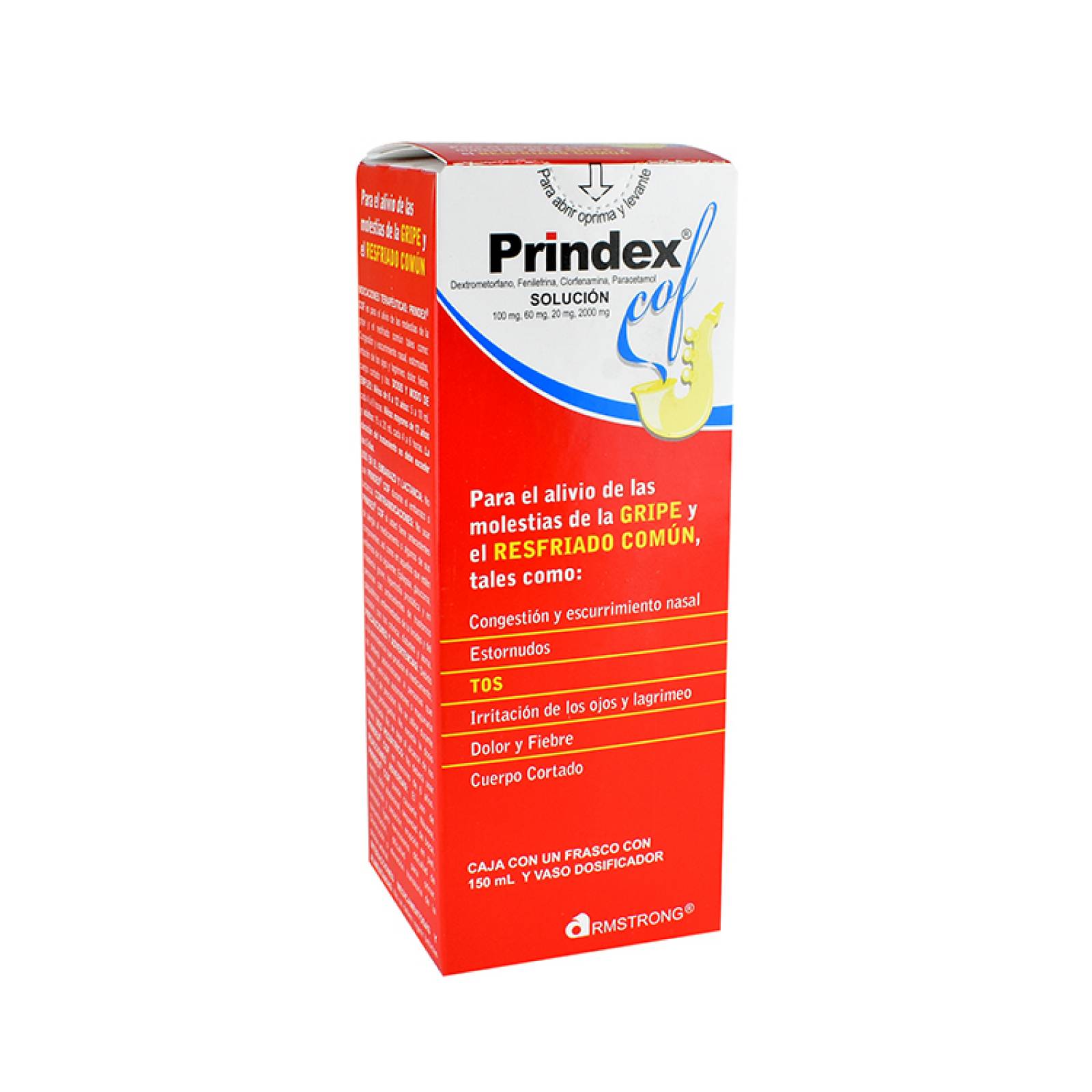 Prindex Cof Sol 100/60/20/2000 Mg 1 Frasco Solucion 150 Ml