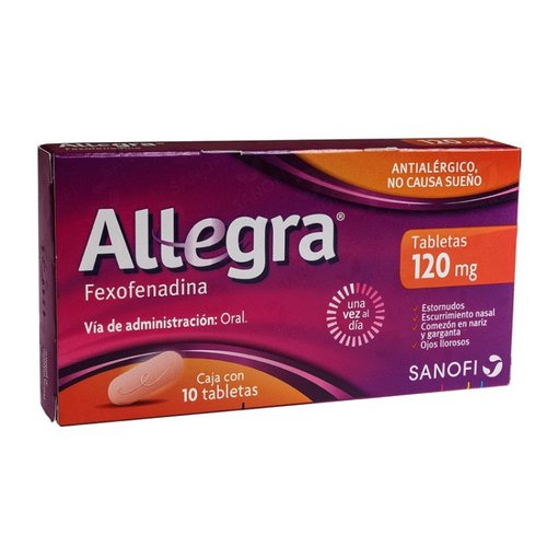 Allegra 120 Mg Caja 10 Comprimidos