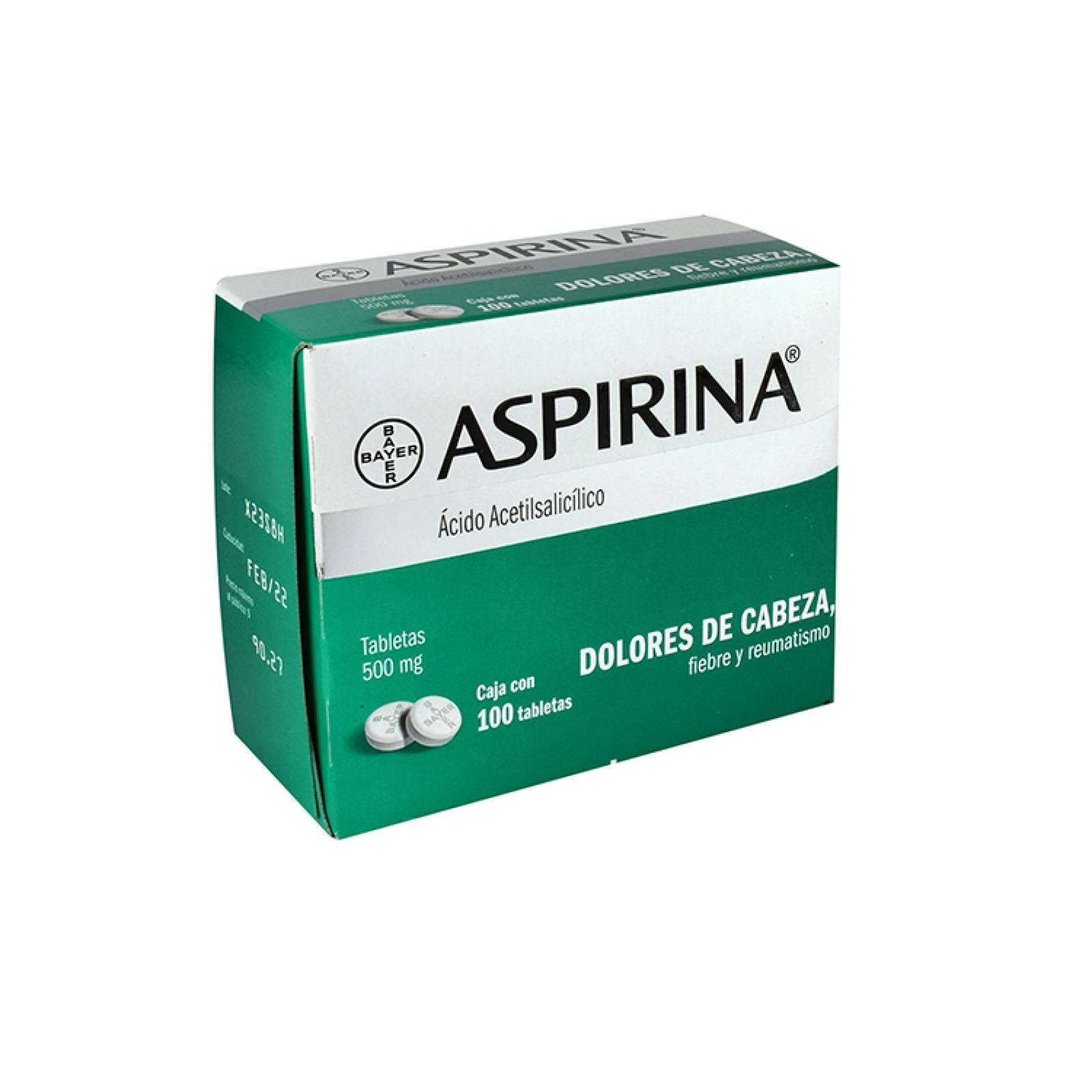 Aspirina  500 Mg 100 Tabletas