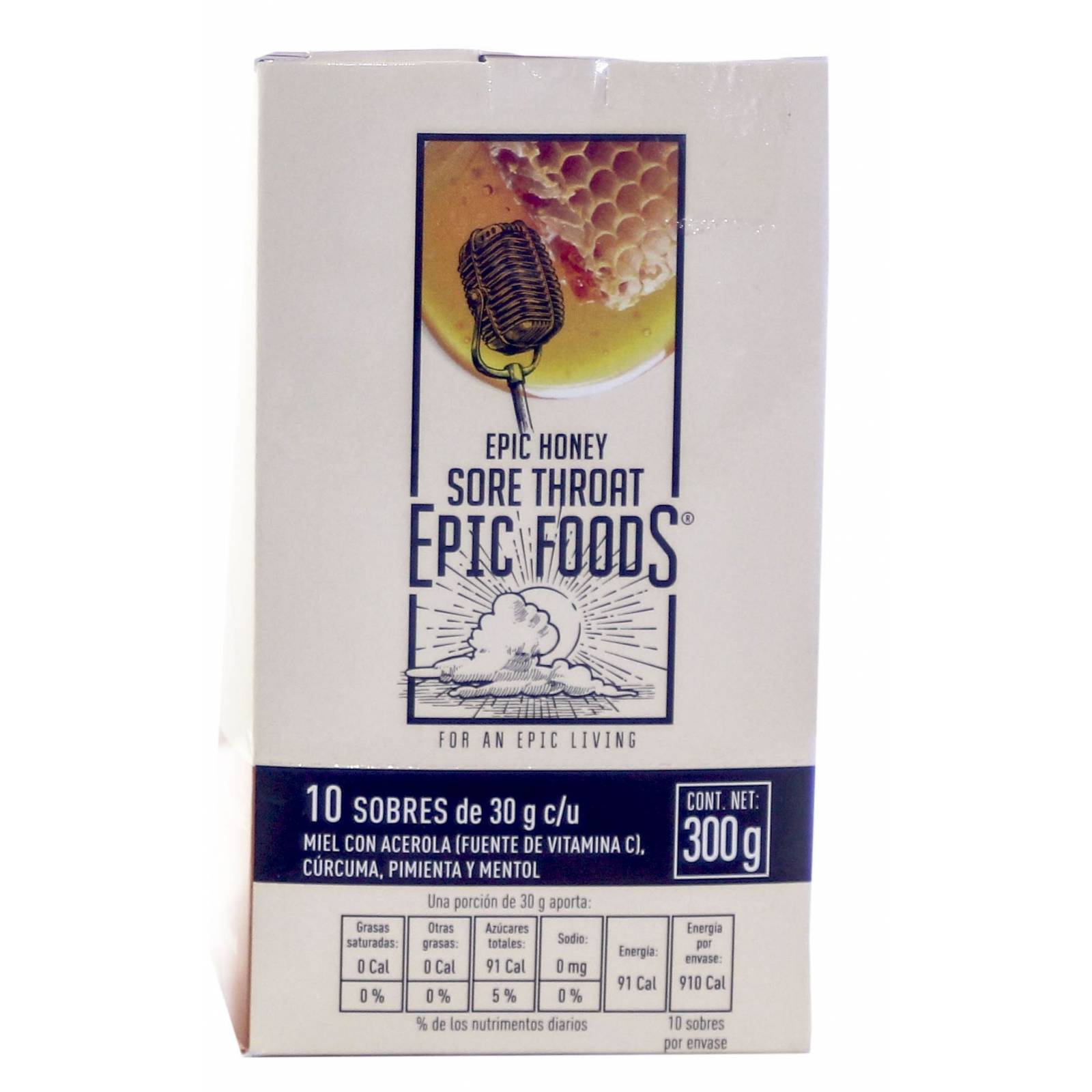 Epic Foods Honey Sore Throat Caja 30 Gr