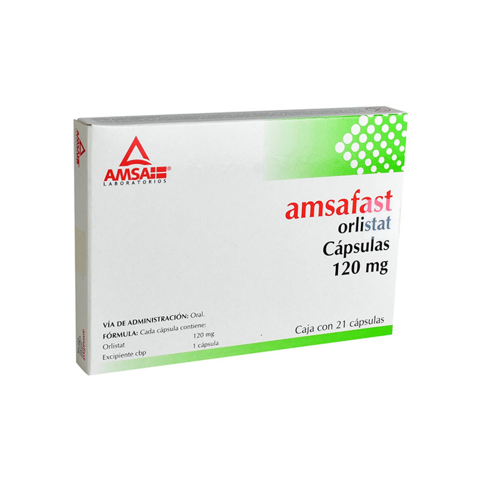 Amsafast 120 Mg 21 Capsulas- Control De Peso-
