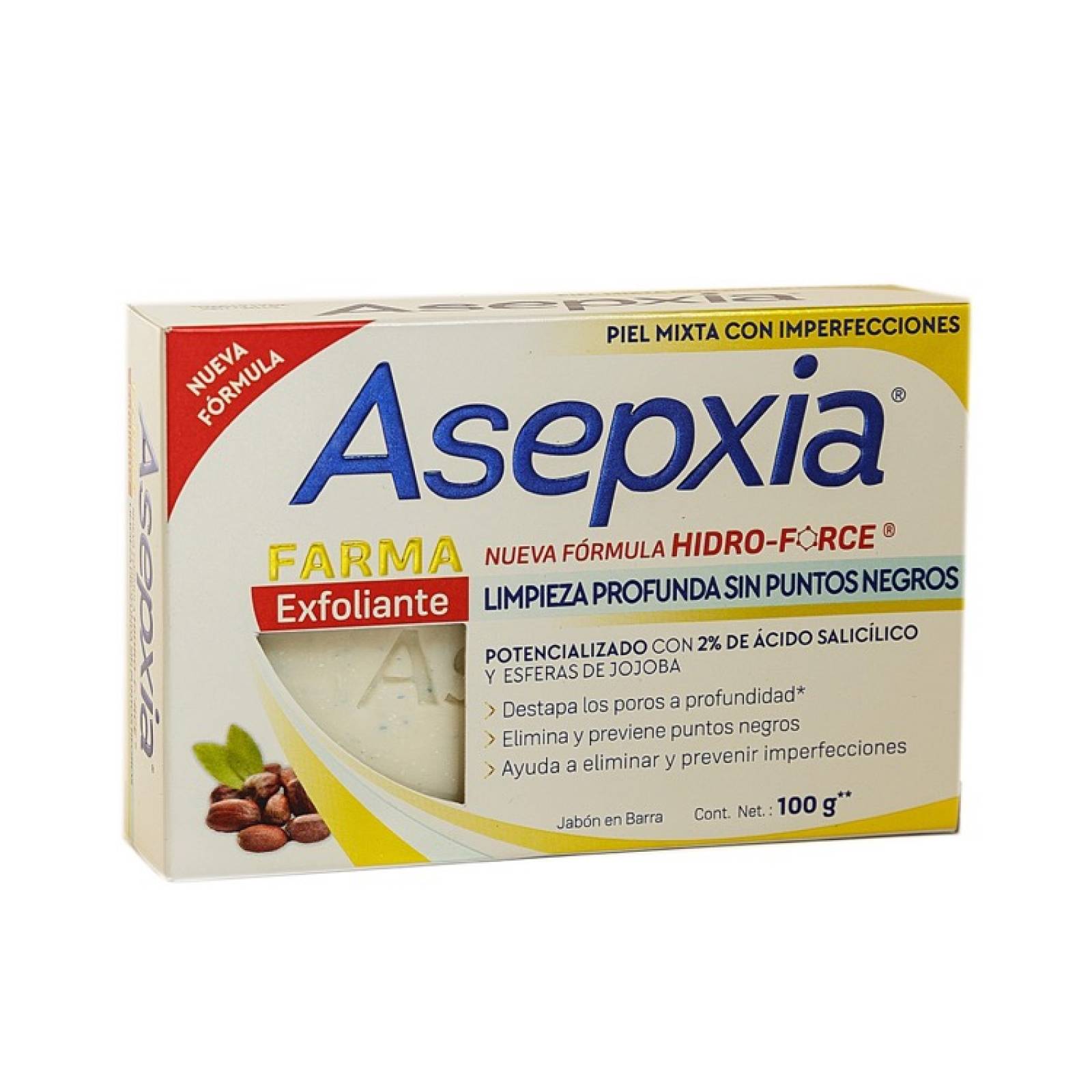 Asepxia Jabón Farma Exfoliante Extremo 100g. Barra Para Acné