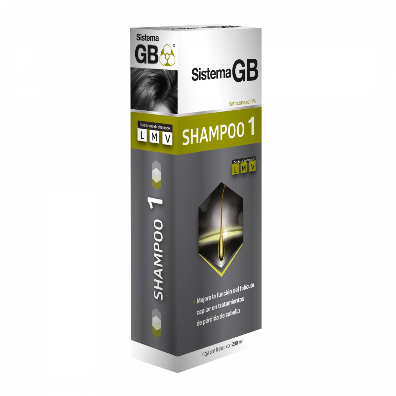 Shampoo Sistema Gb 1 Caida Cabello 230 Ml